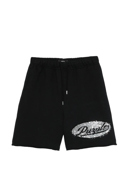 Sequin script shorts