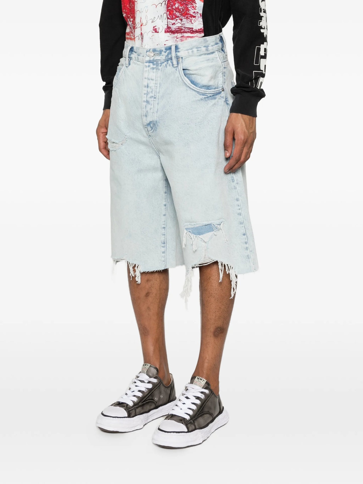 Blowout wide-leg shorts