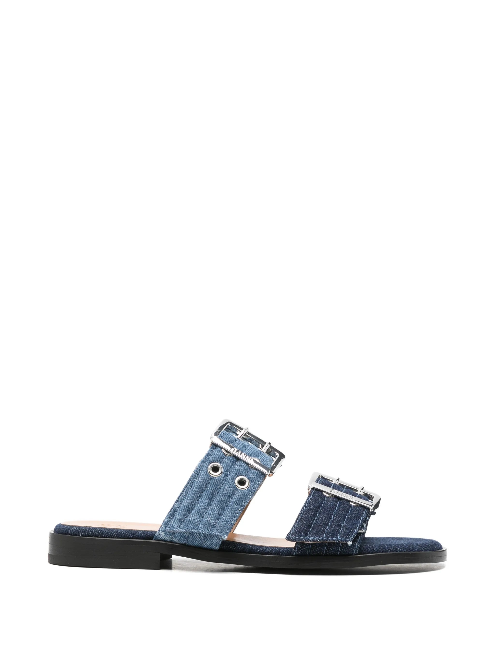 buckle-detail double-strap sandals
