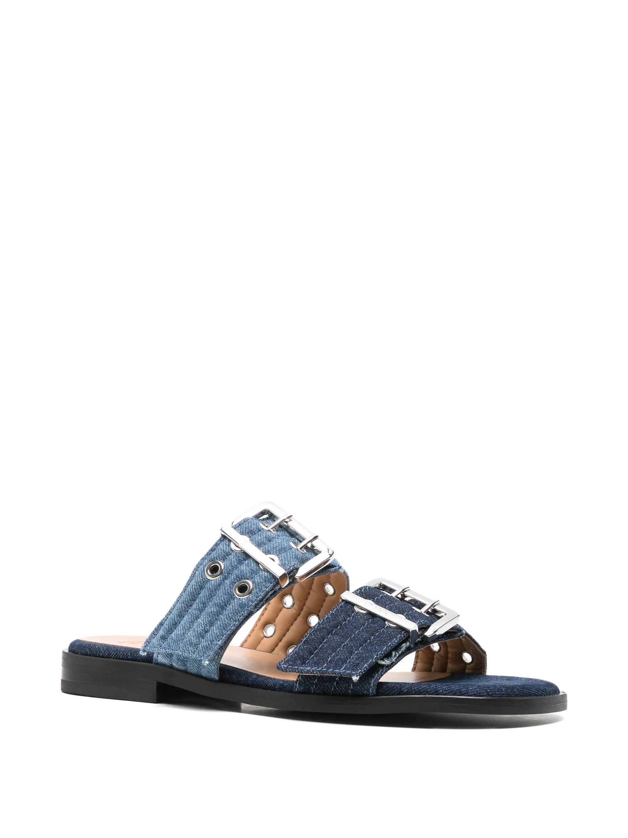 buckle-detail double-strap sandals