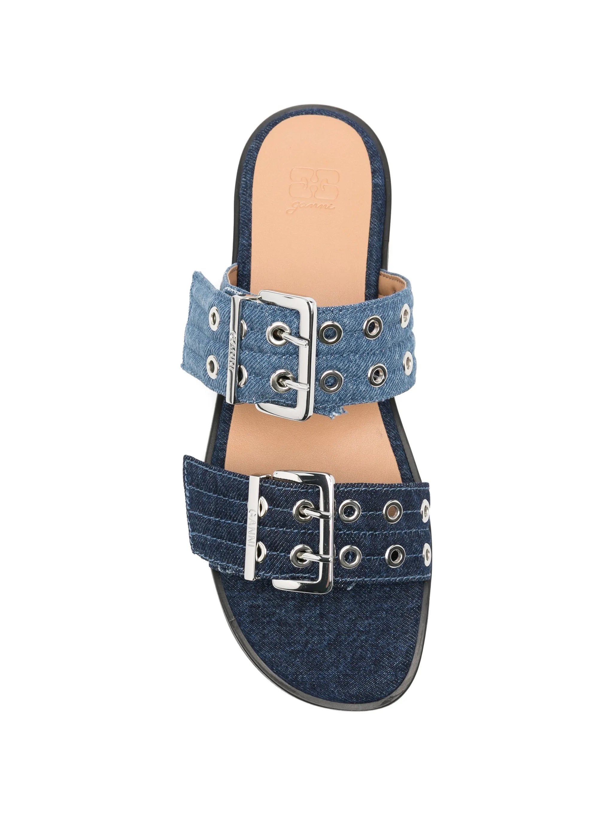 buckle-detail double-strap sandals