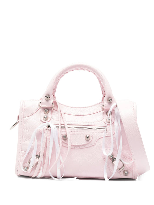 Le City studded ribbons tote bag