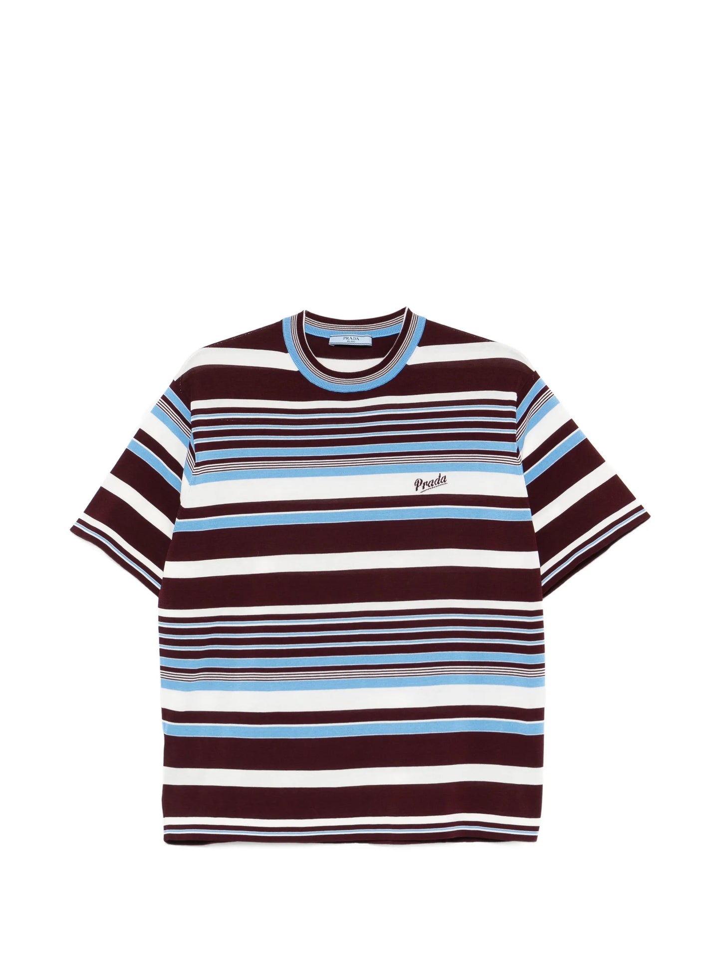 striped embroidered T-shirt