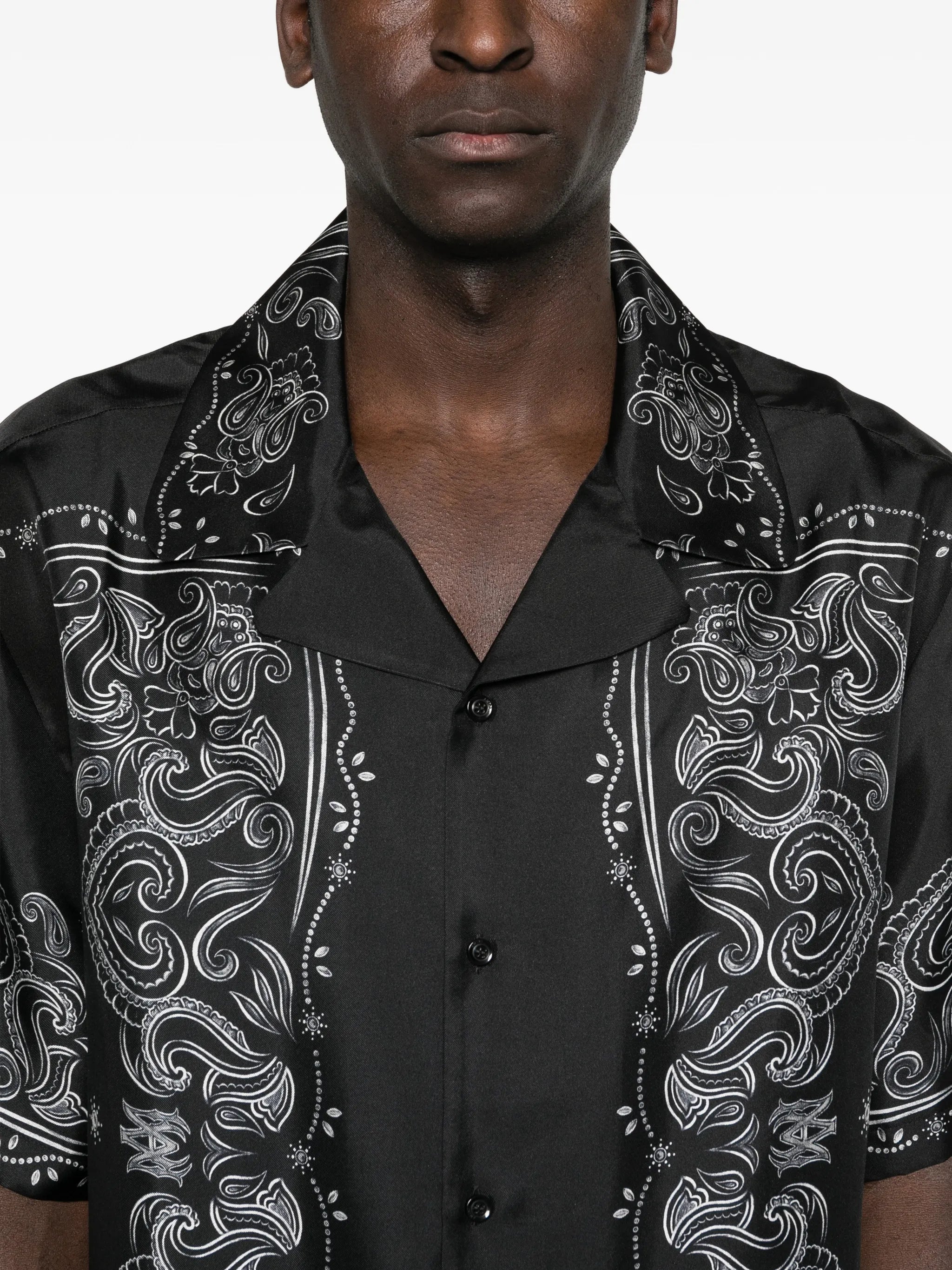 bandana-print short-sleeve shirt