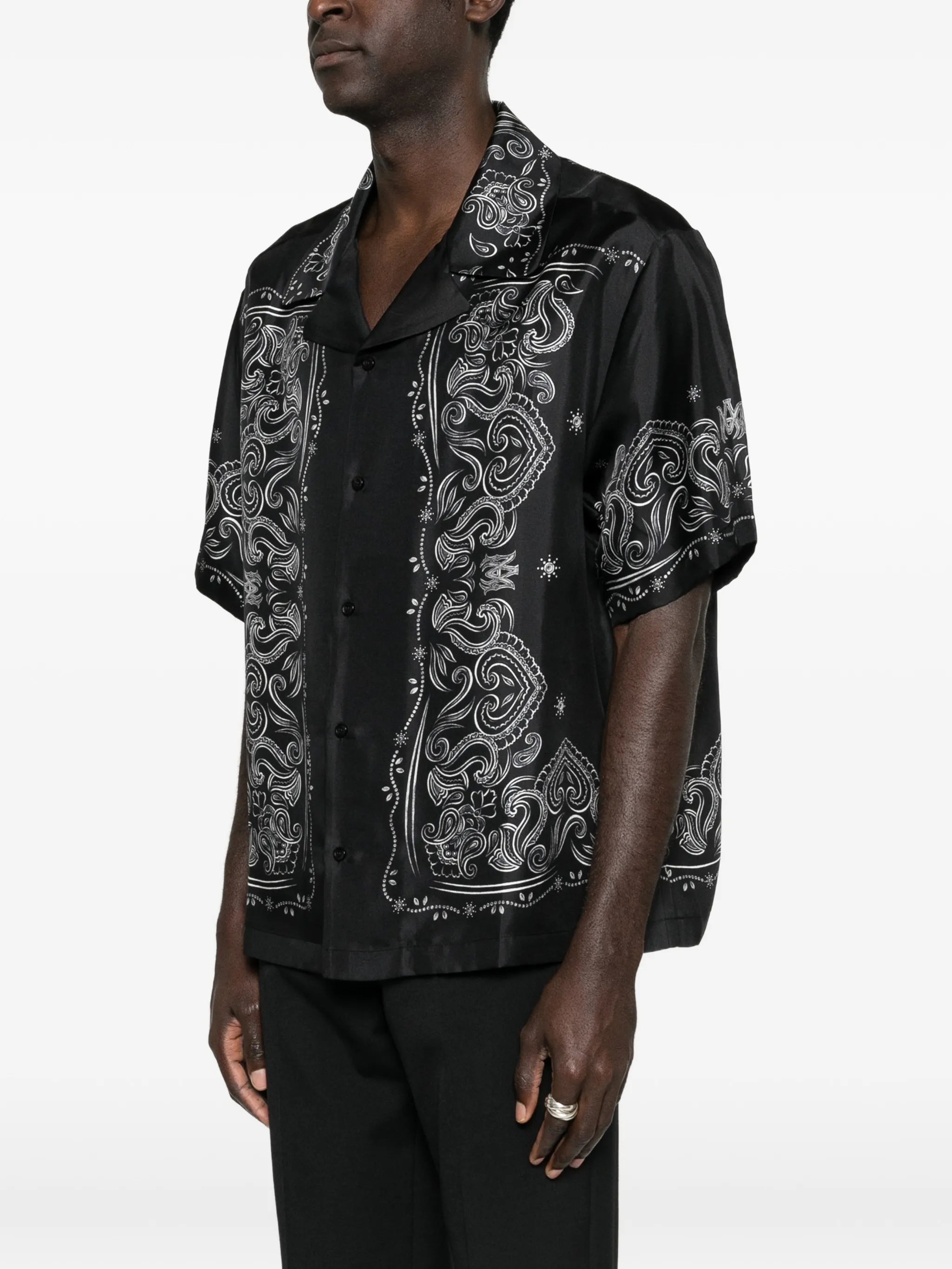 bandana-print short-sleeve shirt