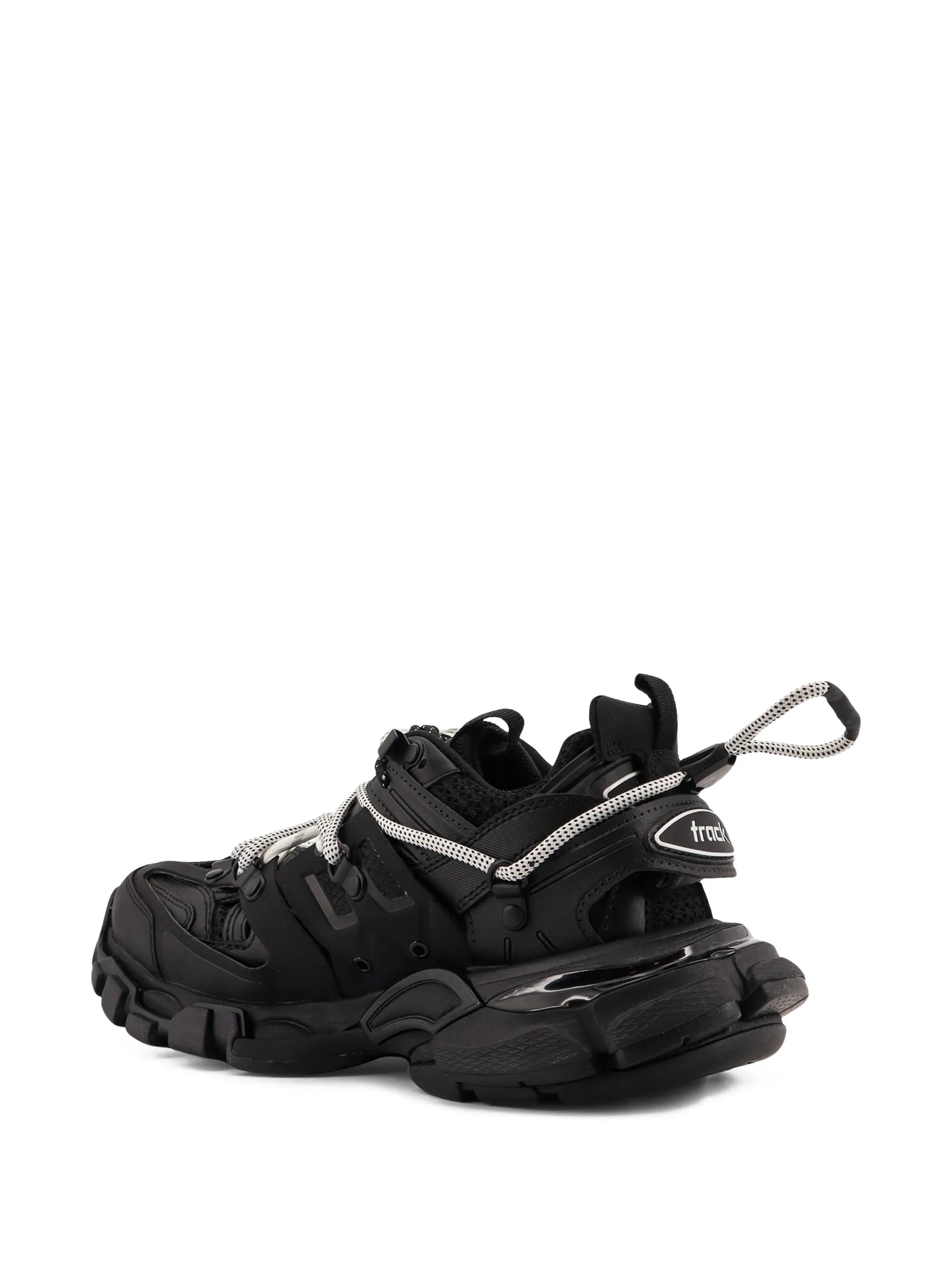 Track panelled mesh sneakers