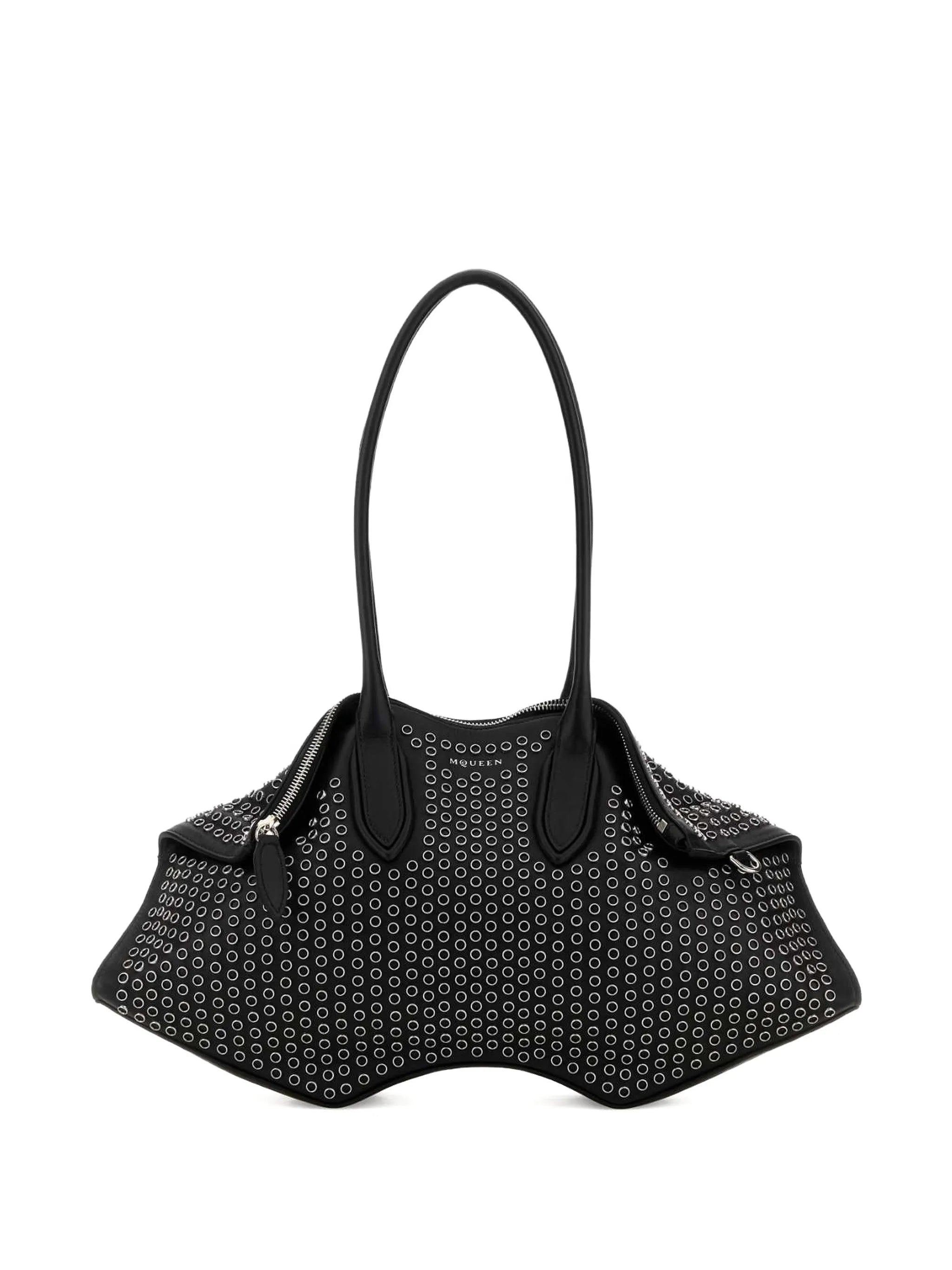 Manta studded leather shoulder bag