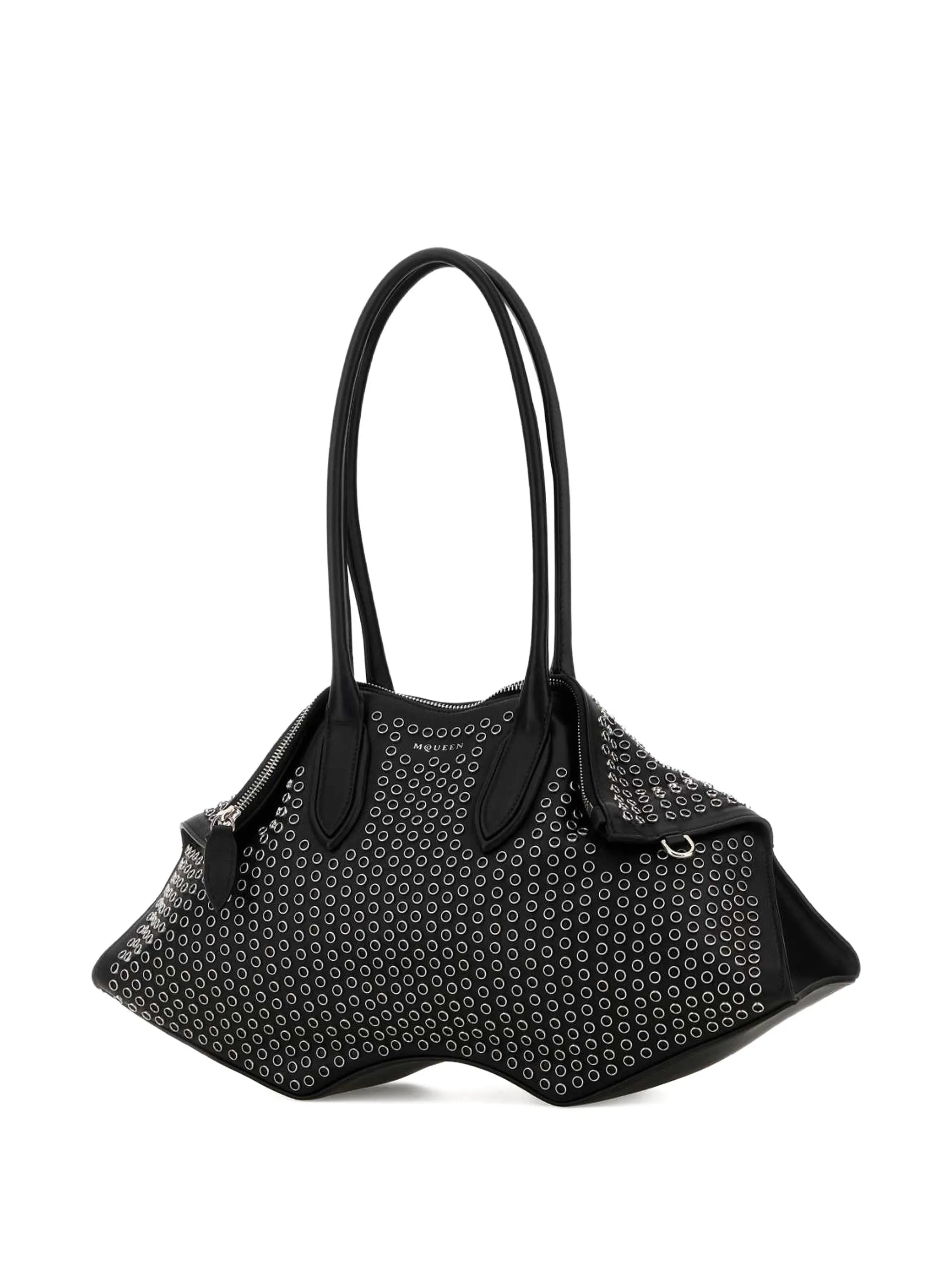 Manta studded leather shoulder bag