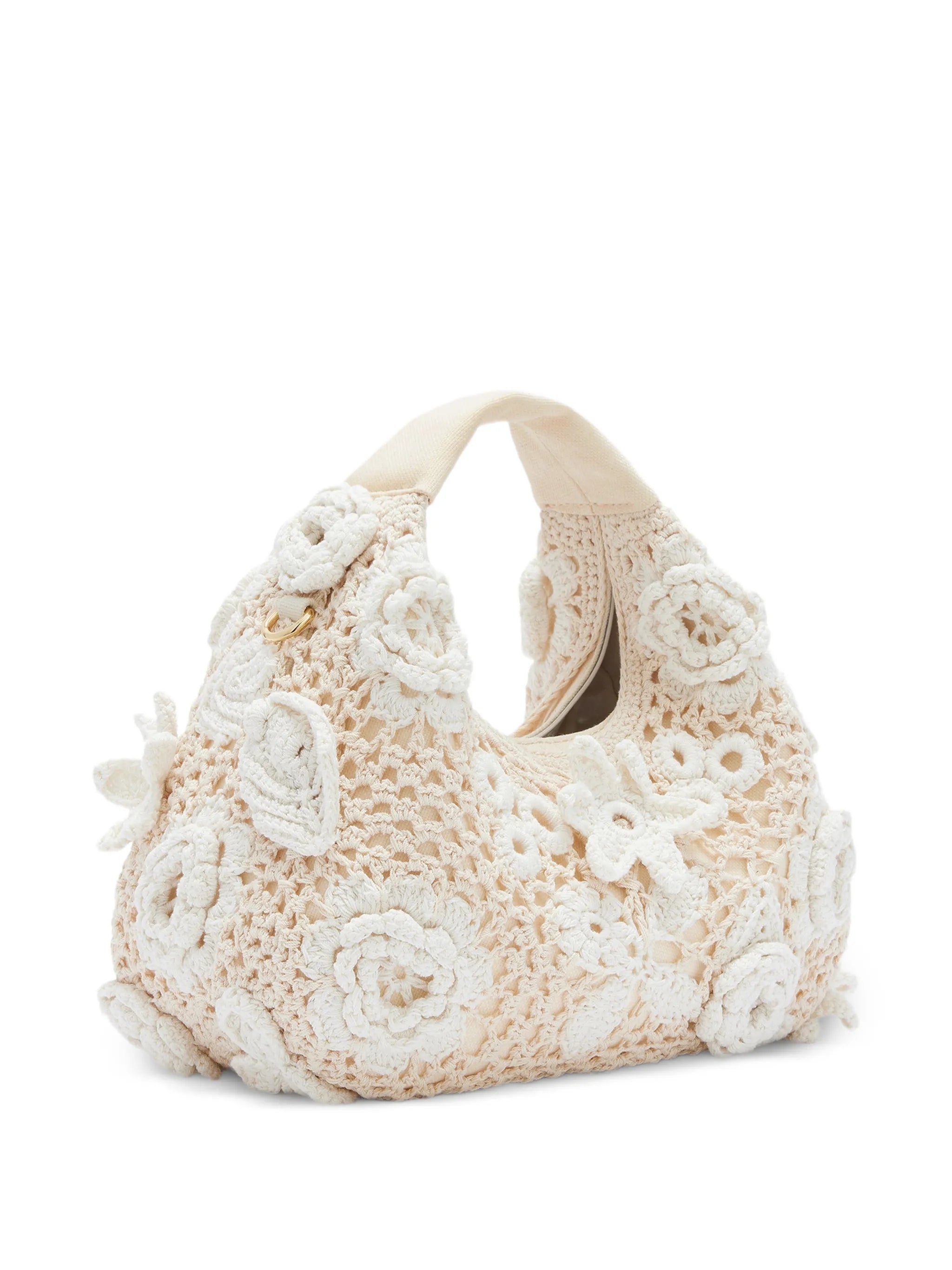floral crochet tote bag