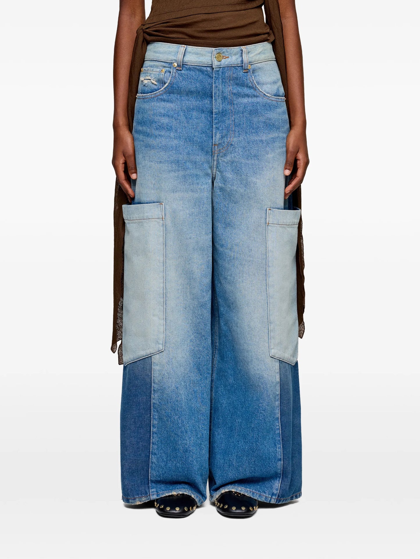 panelled jeans