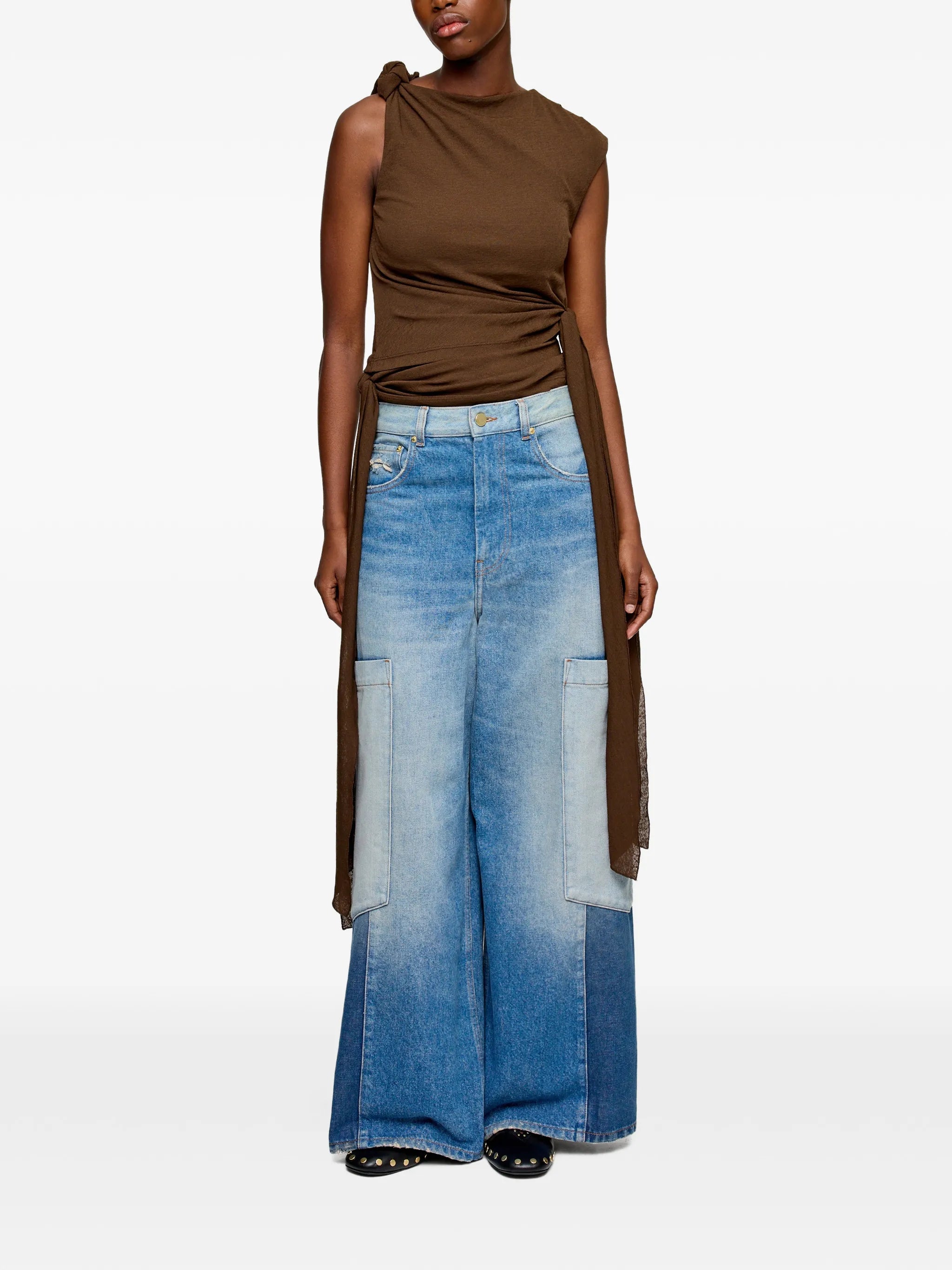 panelled jeans