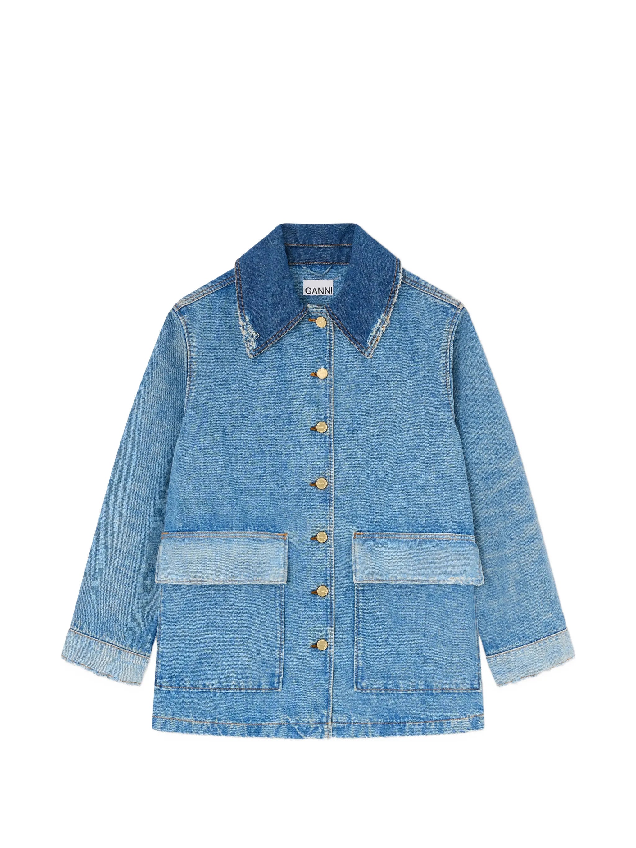 raw-cut denim jacket