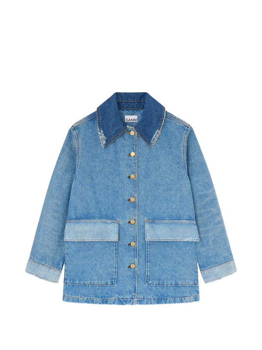 raw-cut denim jacket