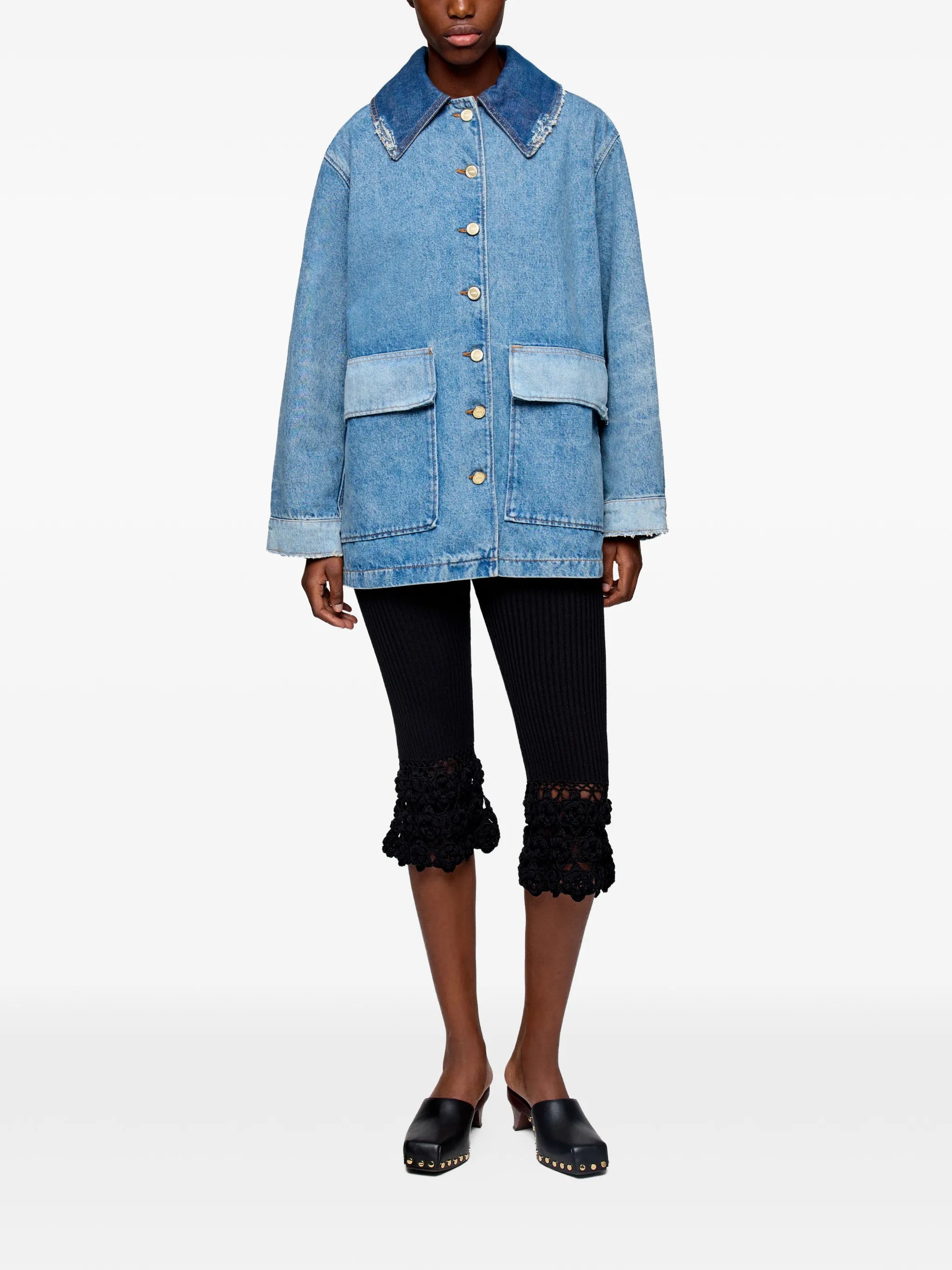 raw-cut denim jacket