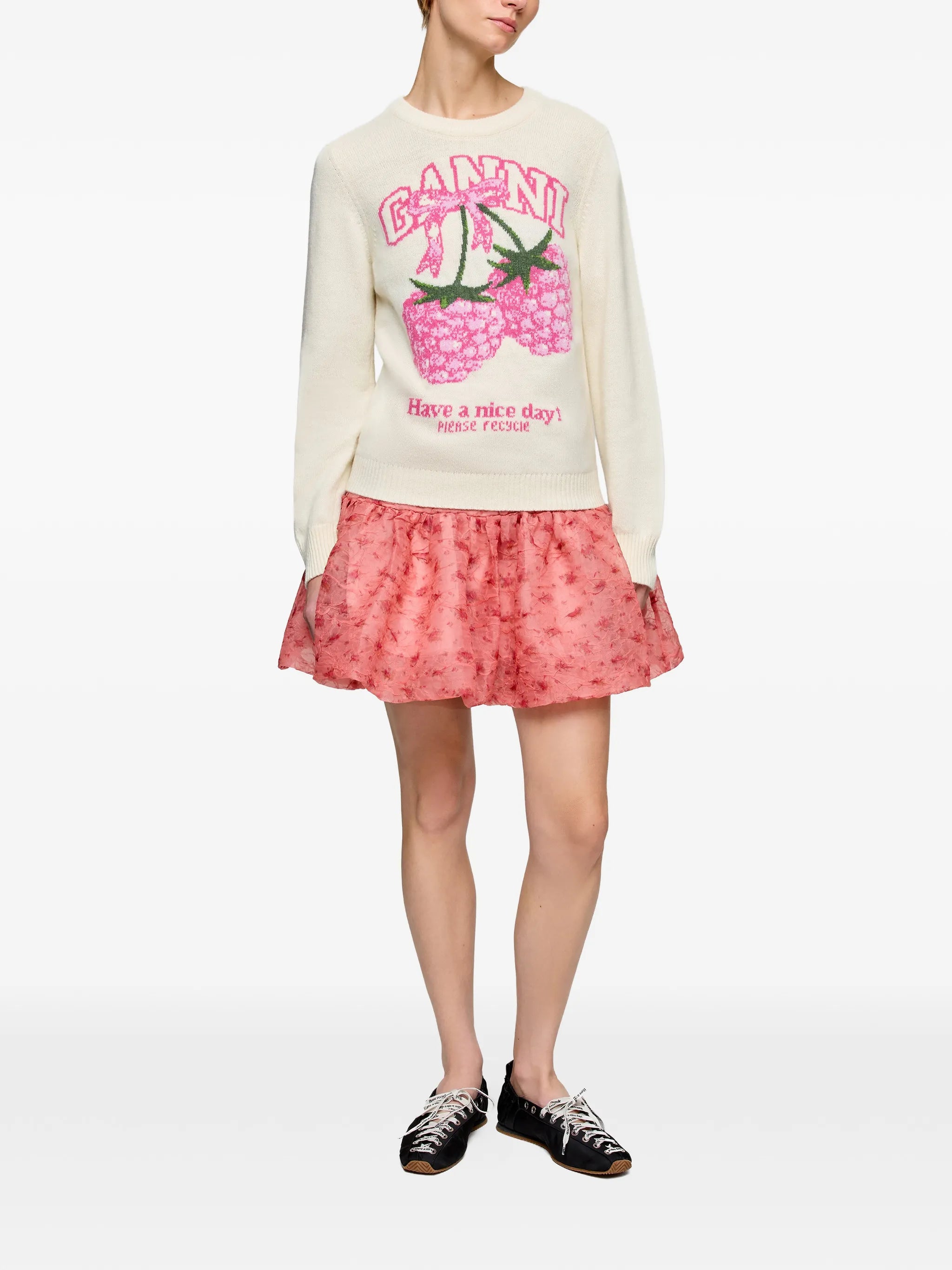 sweater in graphic wool