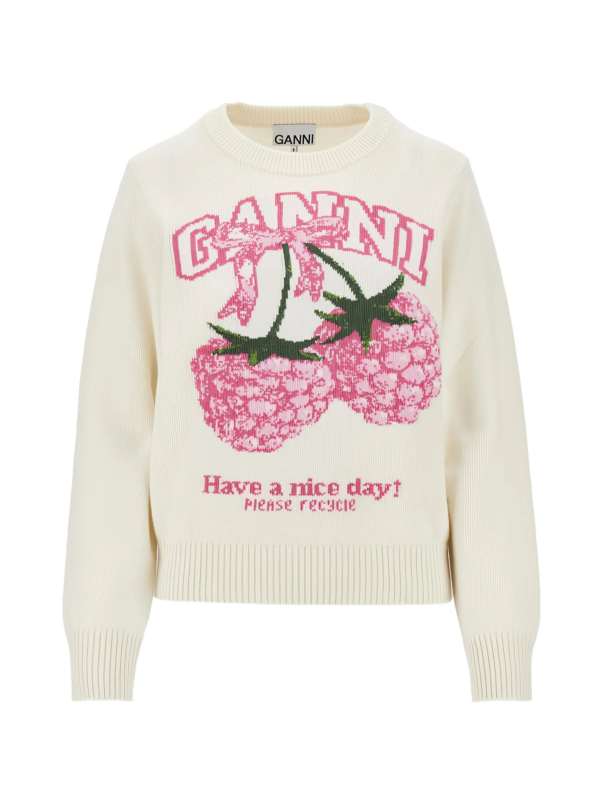 jumper in graphic wool