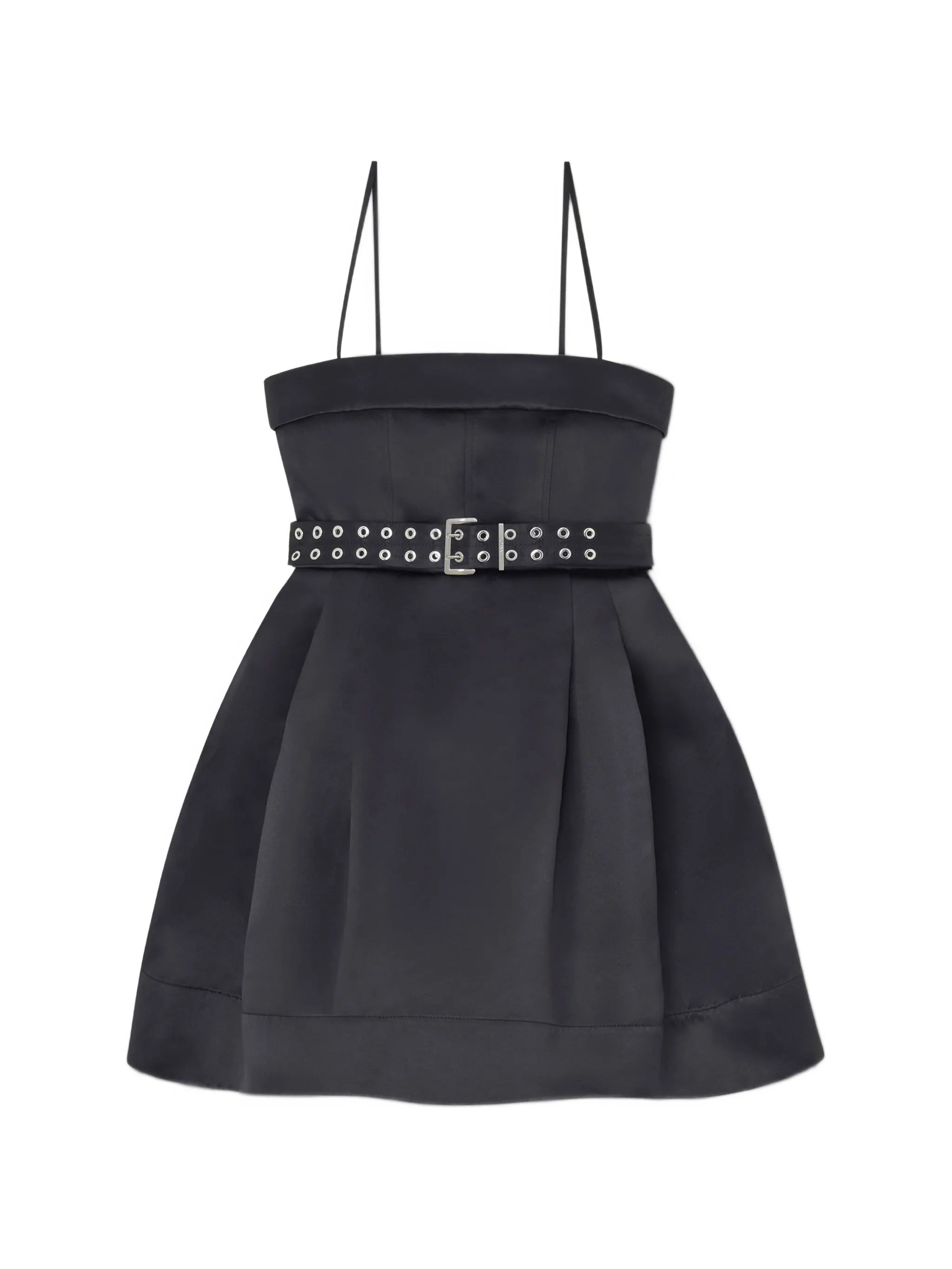 dress in black satin