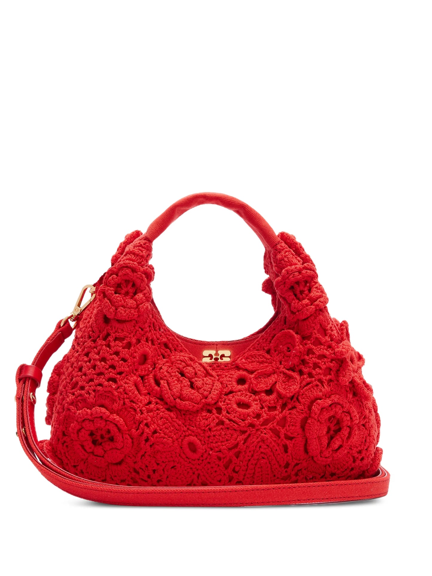 floral appliqué tote bag