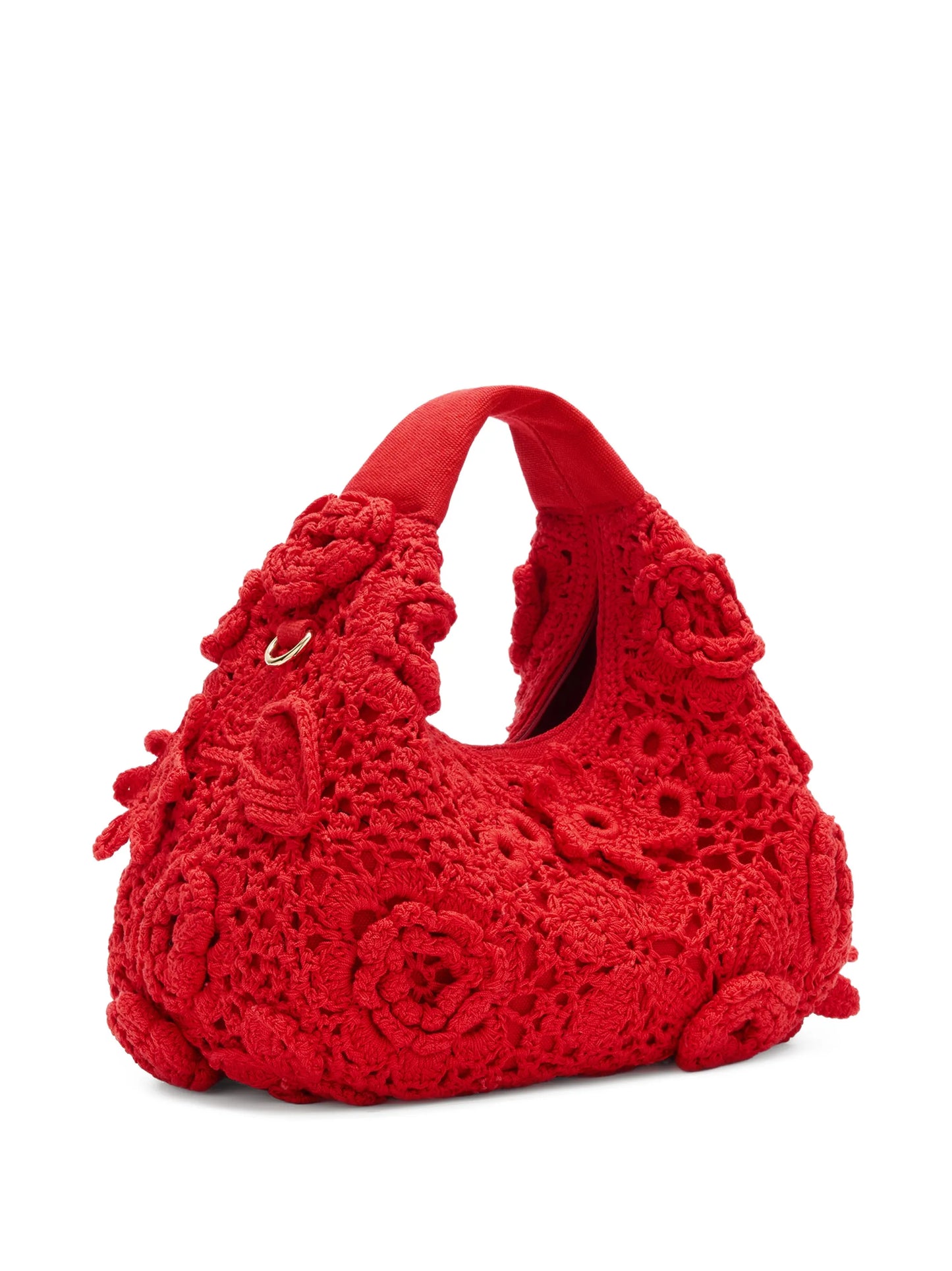 floral appliqué tote bag