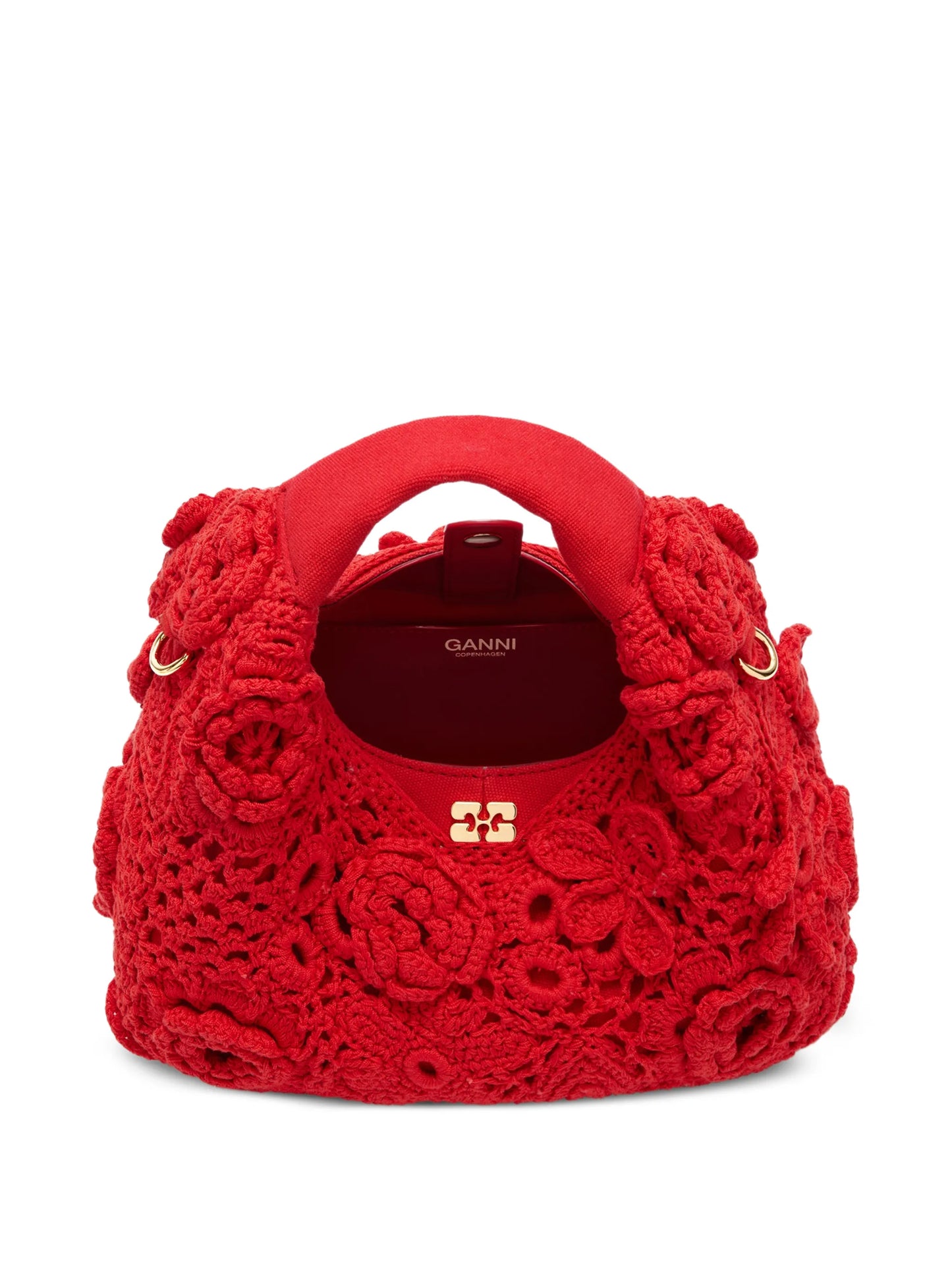 floral appliqué tote bag