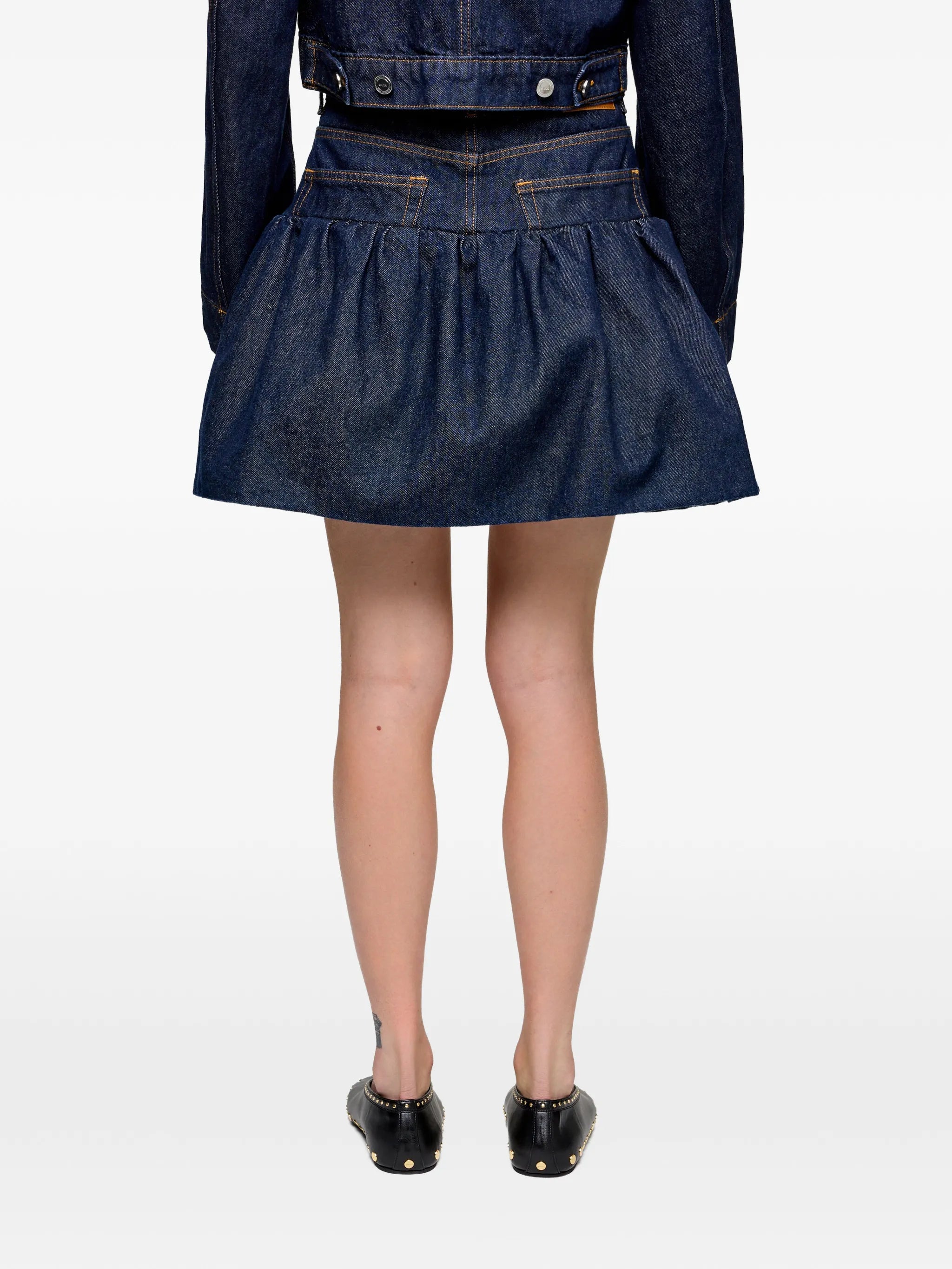 skirt in rinse denim