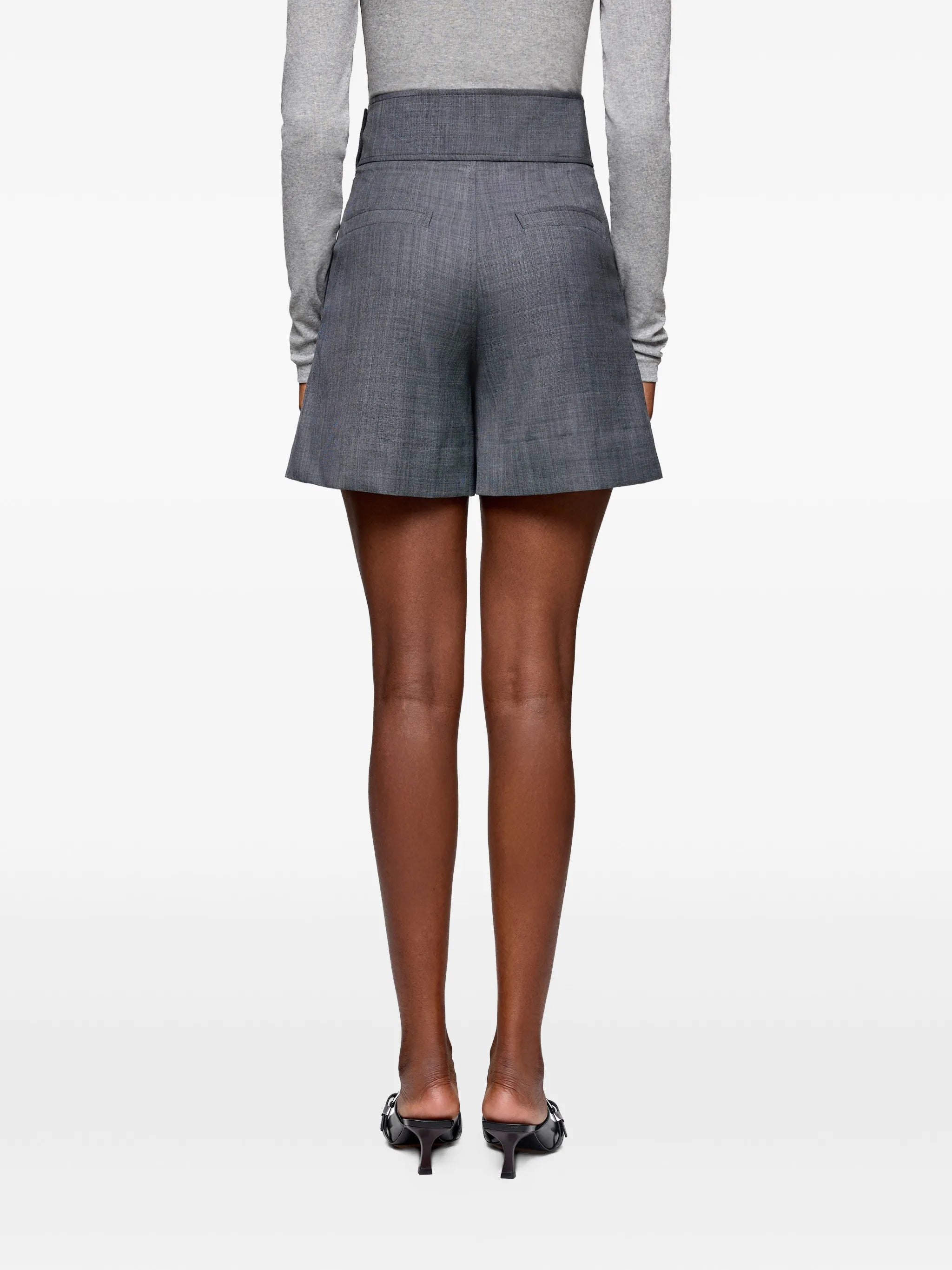 mélange-effect shorts