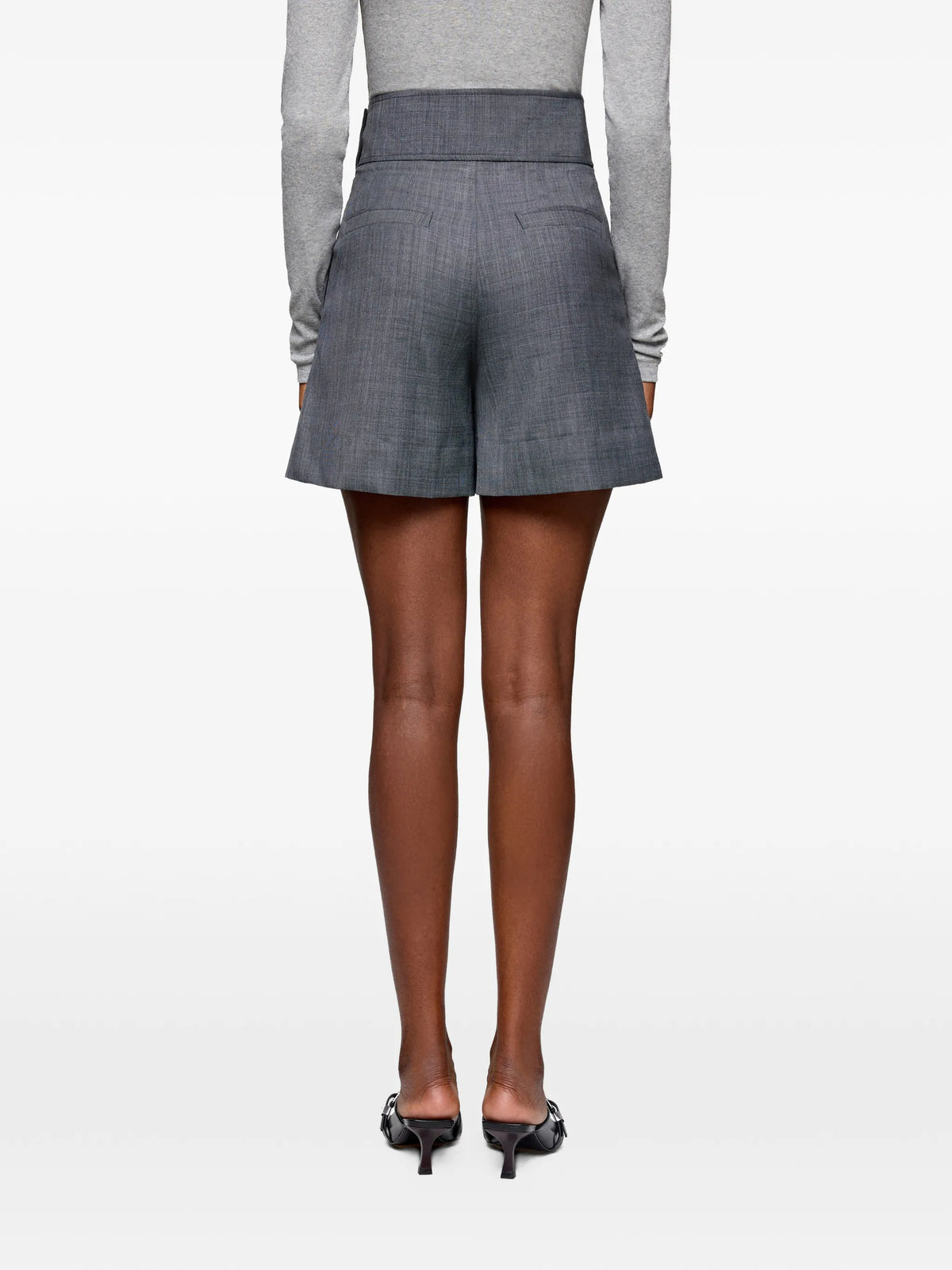 mélange-effect shorts