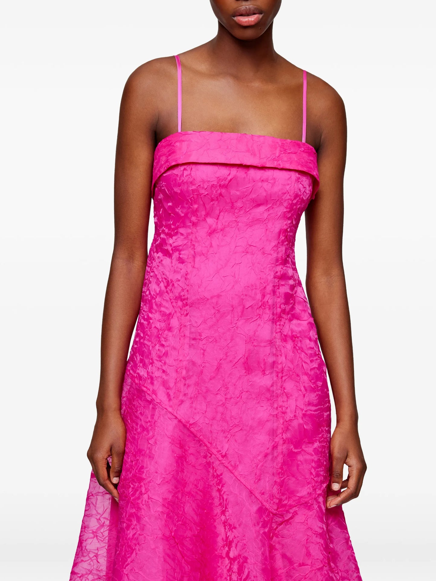 straps asymmetrical midi dress