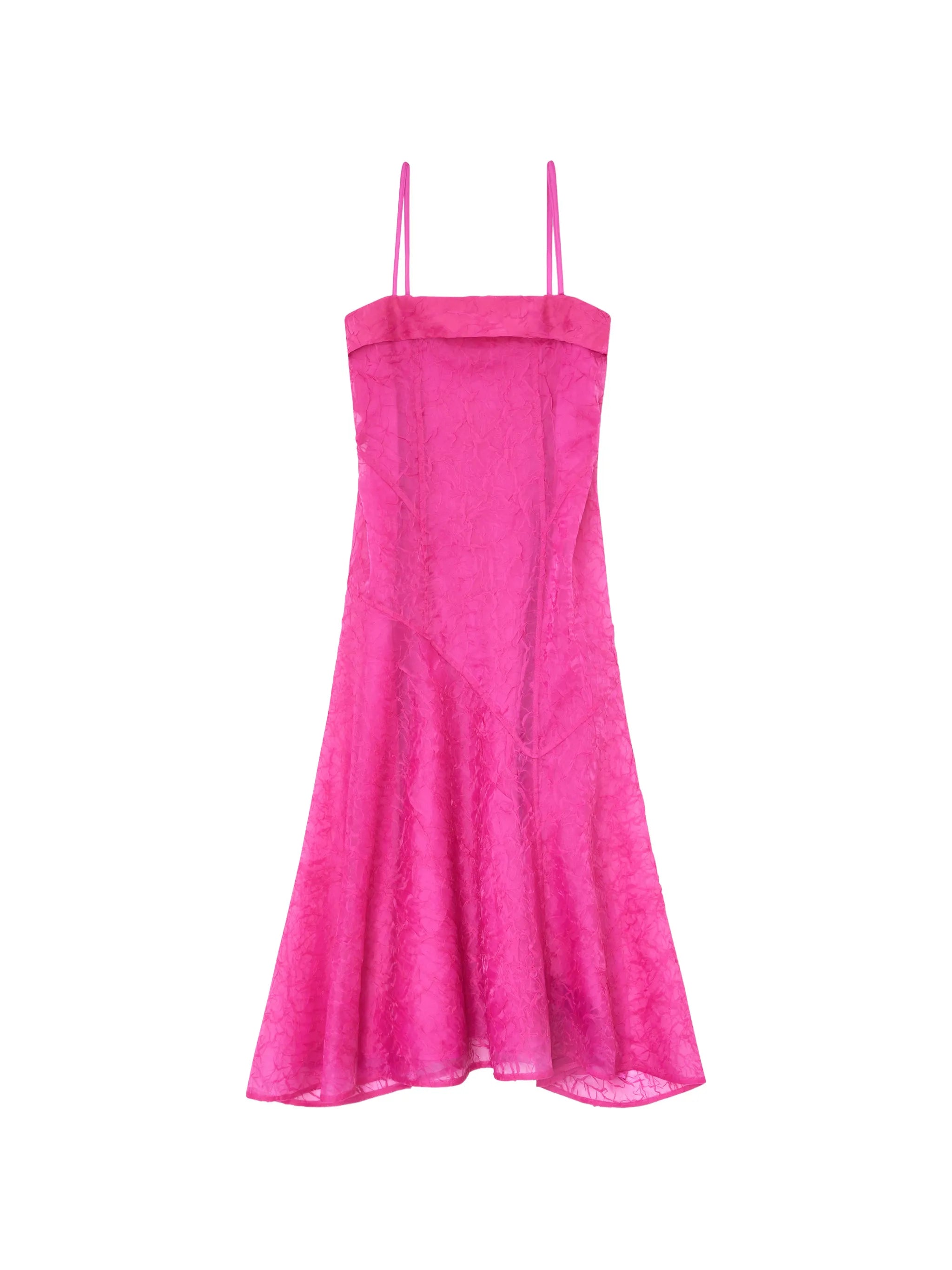 straps asymmetrical midi dress