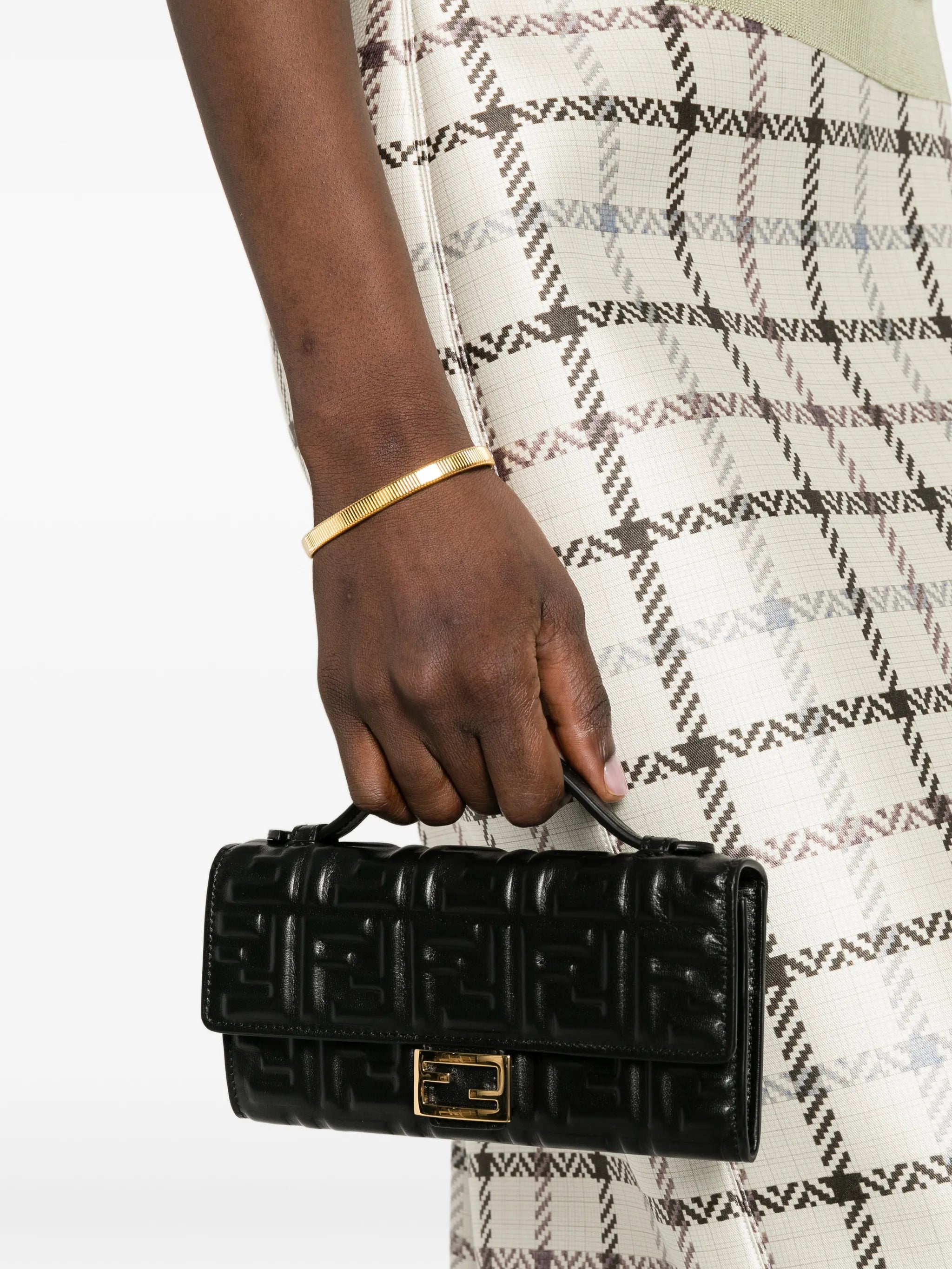 enbossed leather mini bag