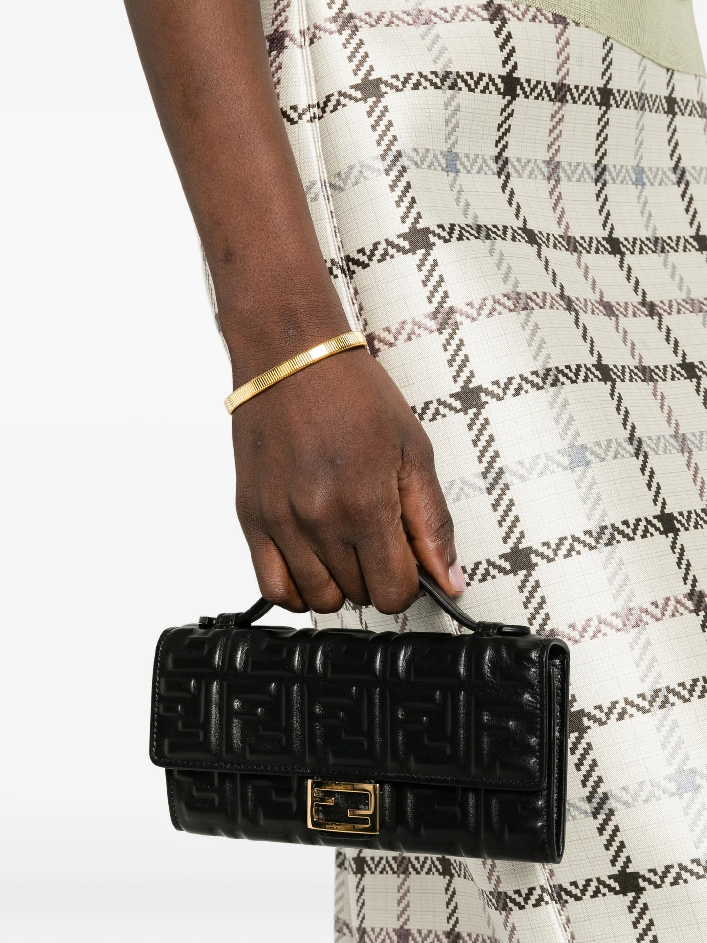 enbossed leather mini bag