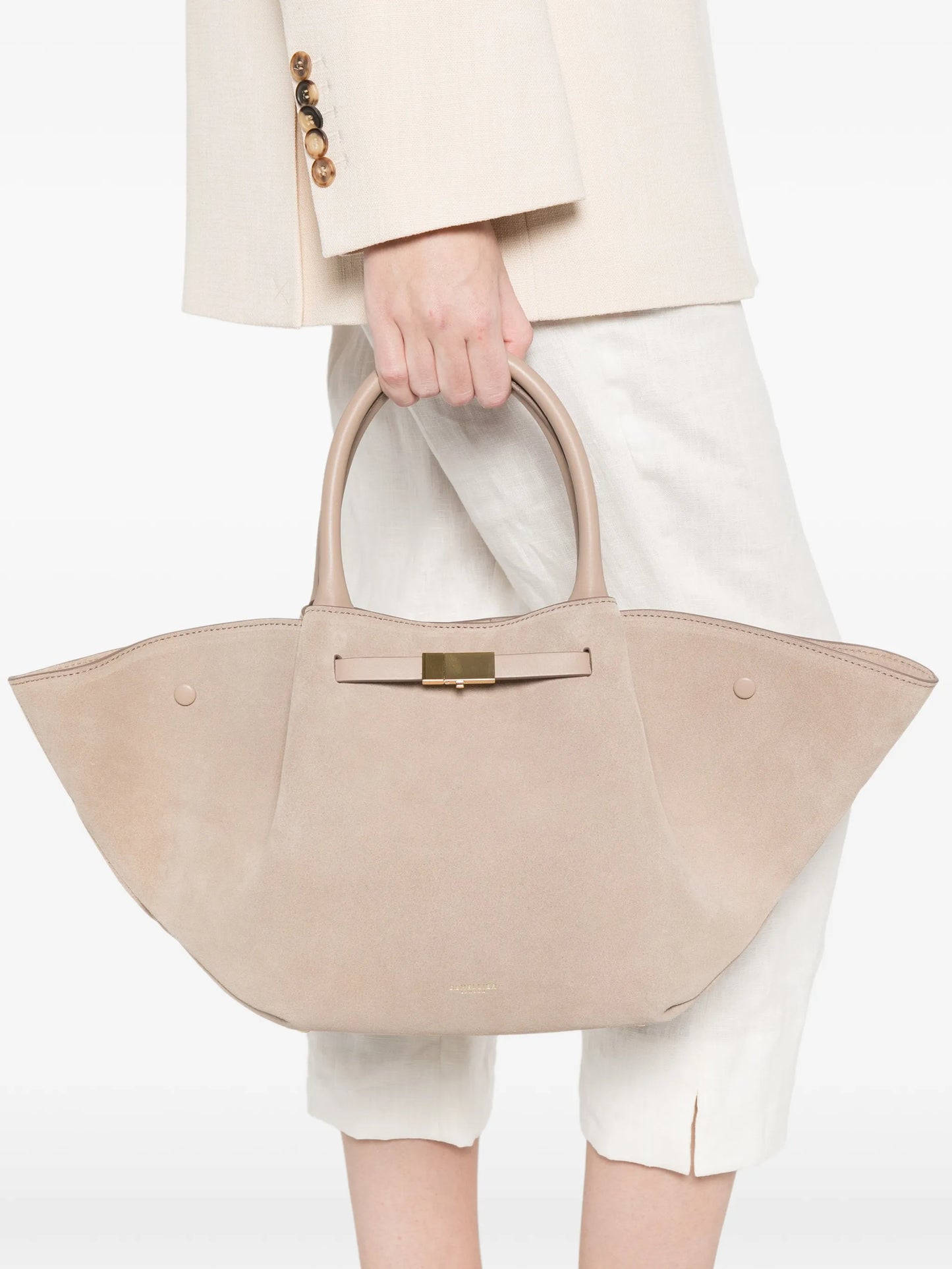 Midi New York suede tote bag