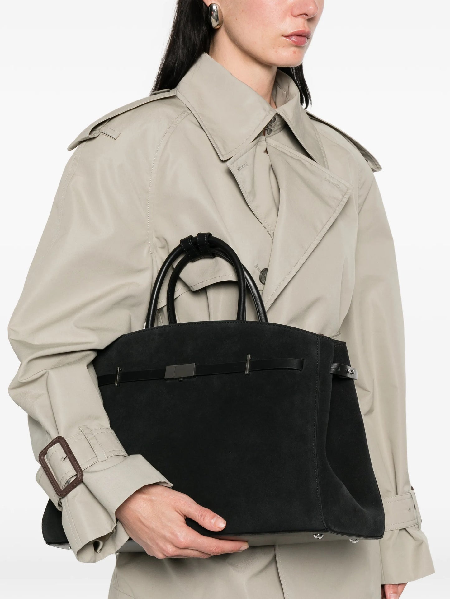 The Hudson suede top tote bag