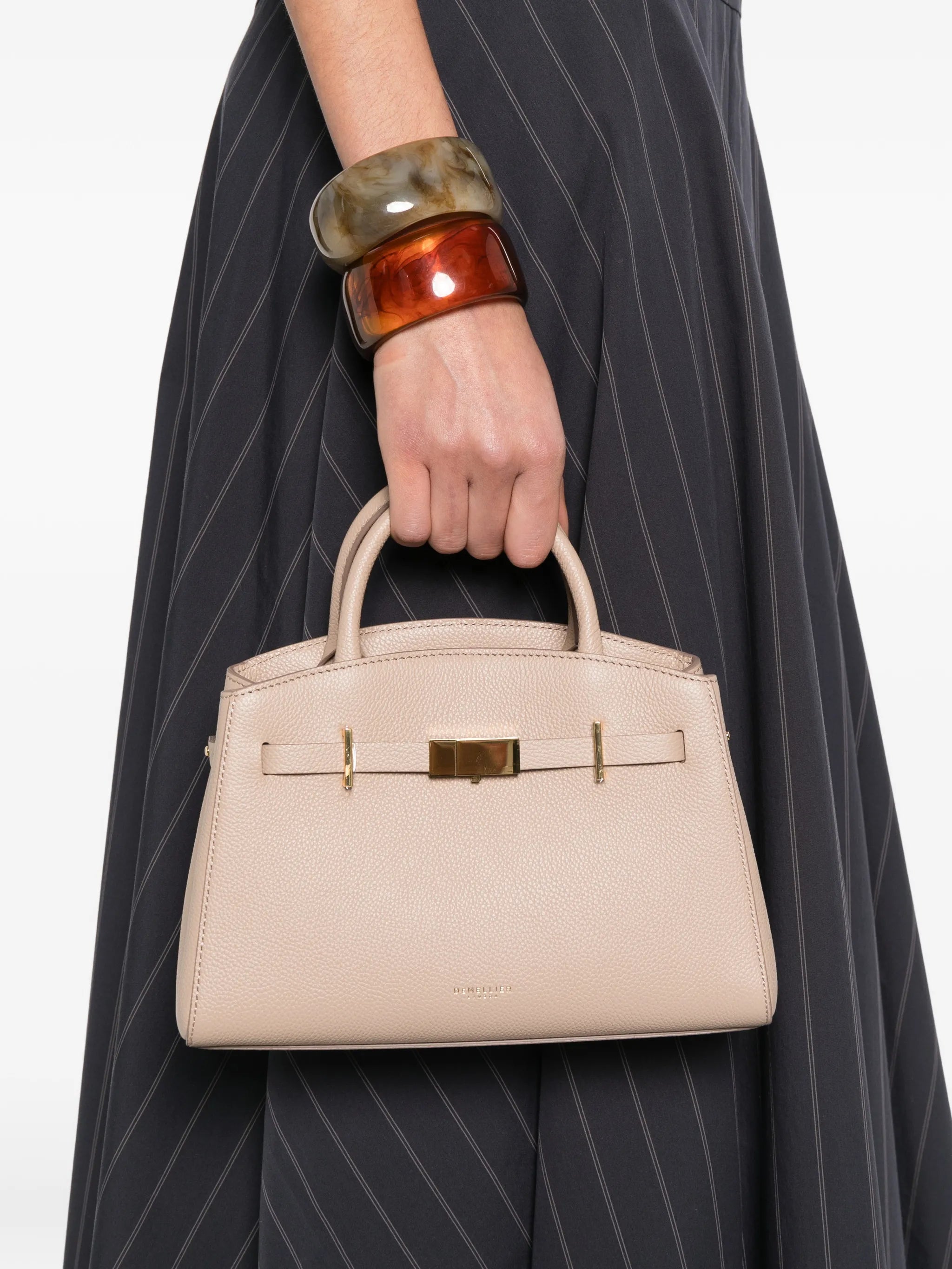 small Hudson hammered leather tote bag