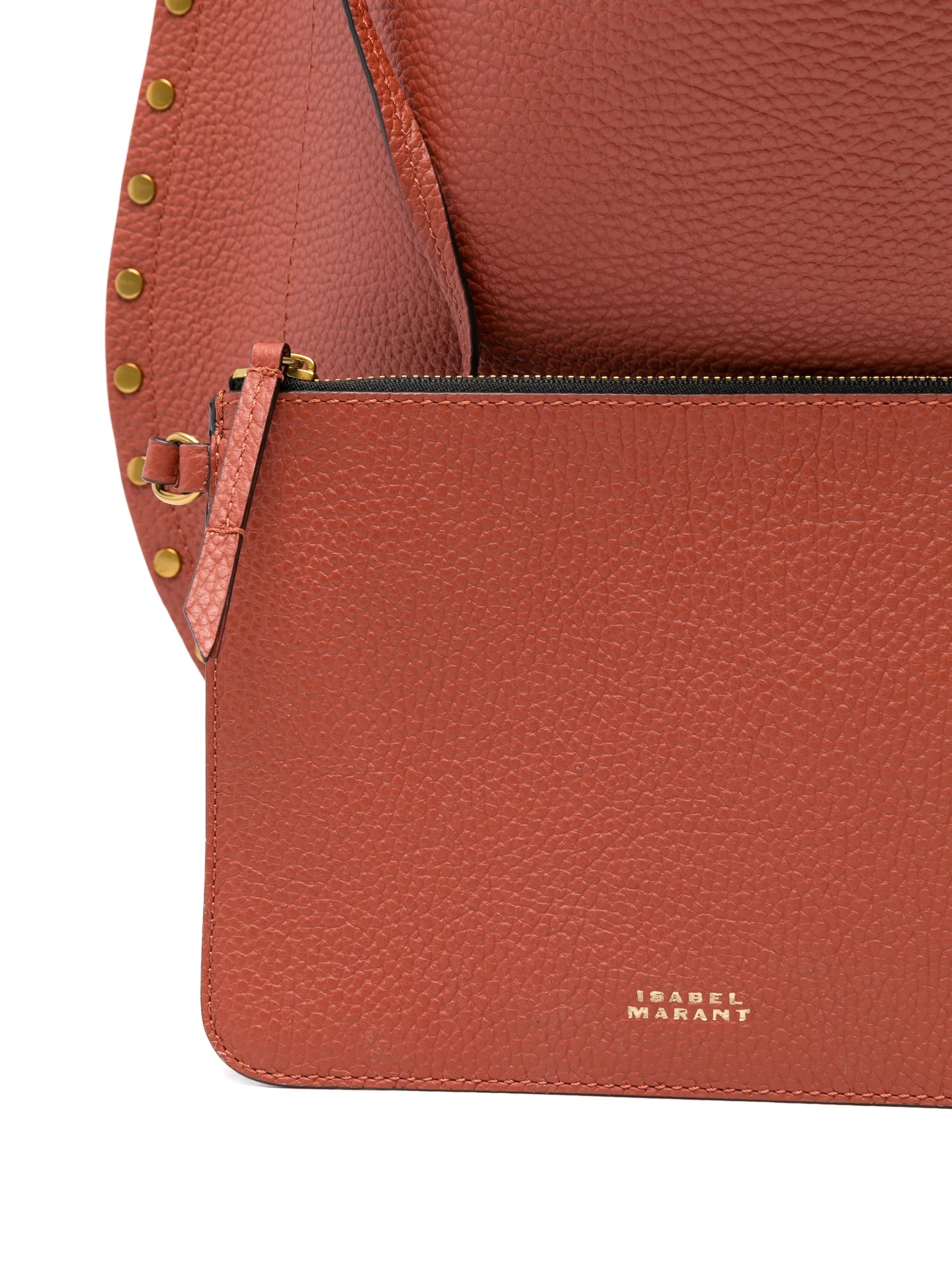 grained-leather shoulder bag