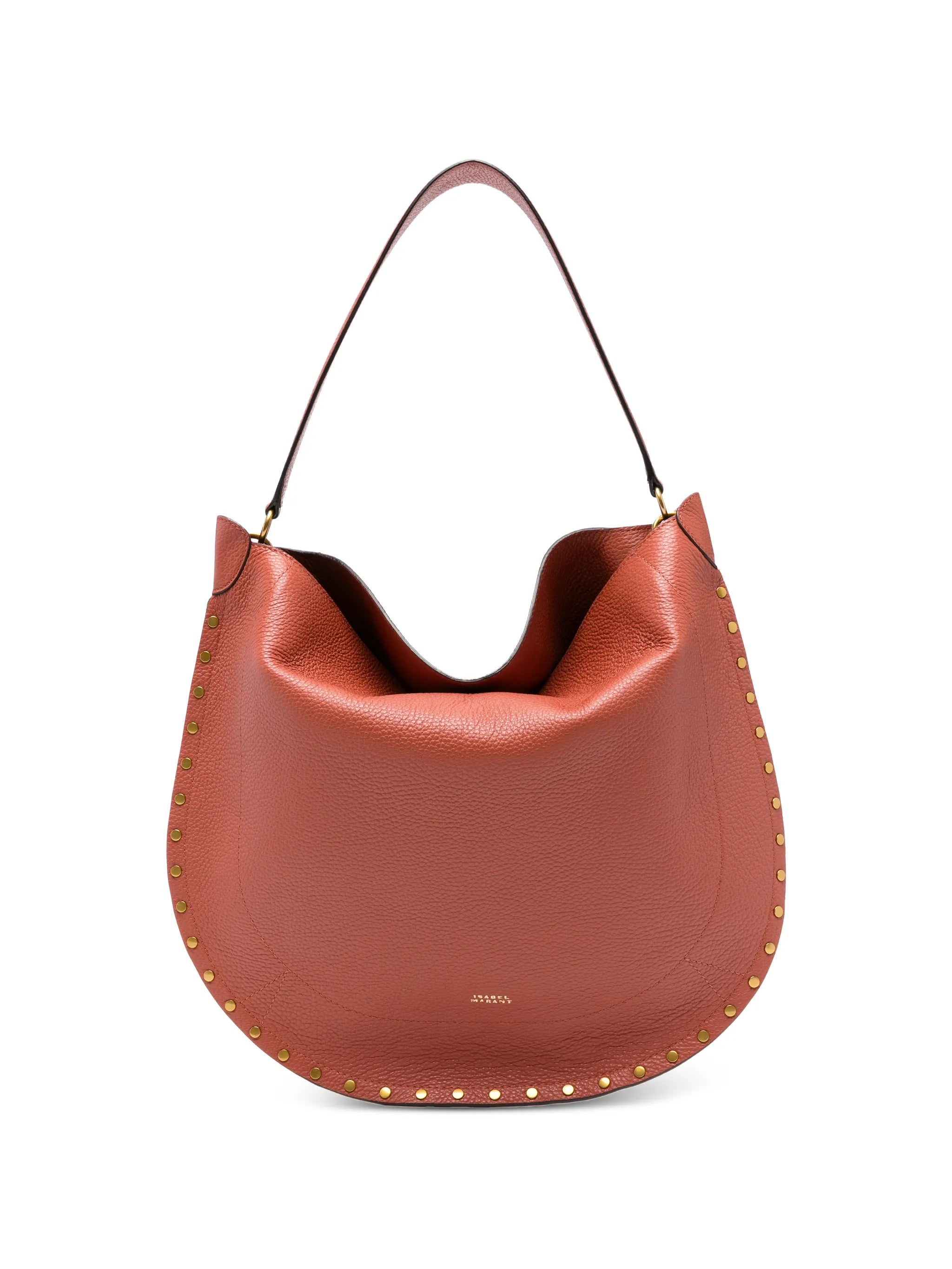 grained-leather shoulder bag