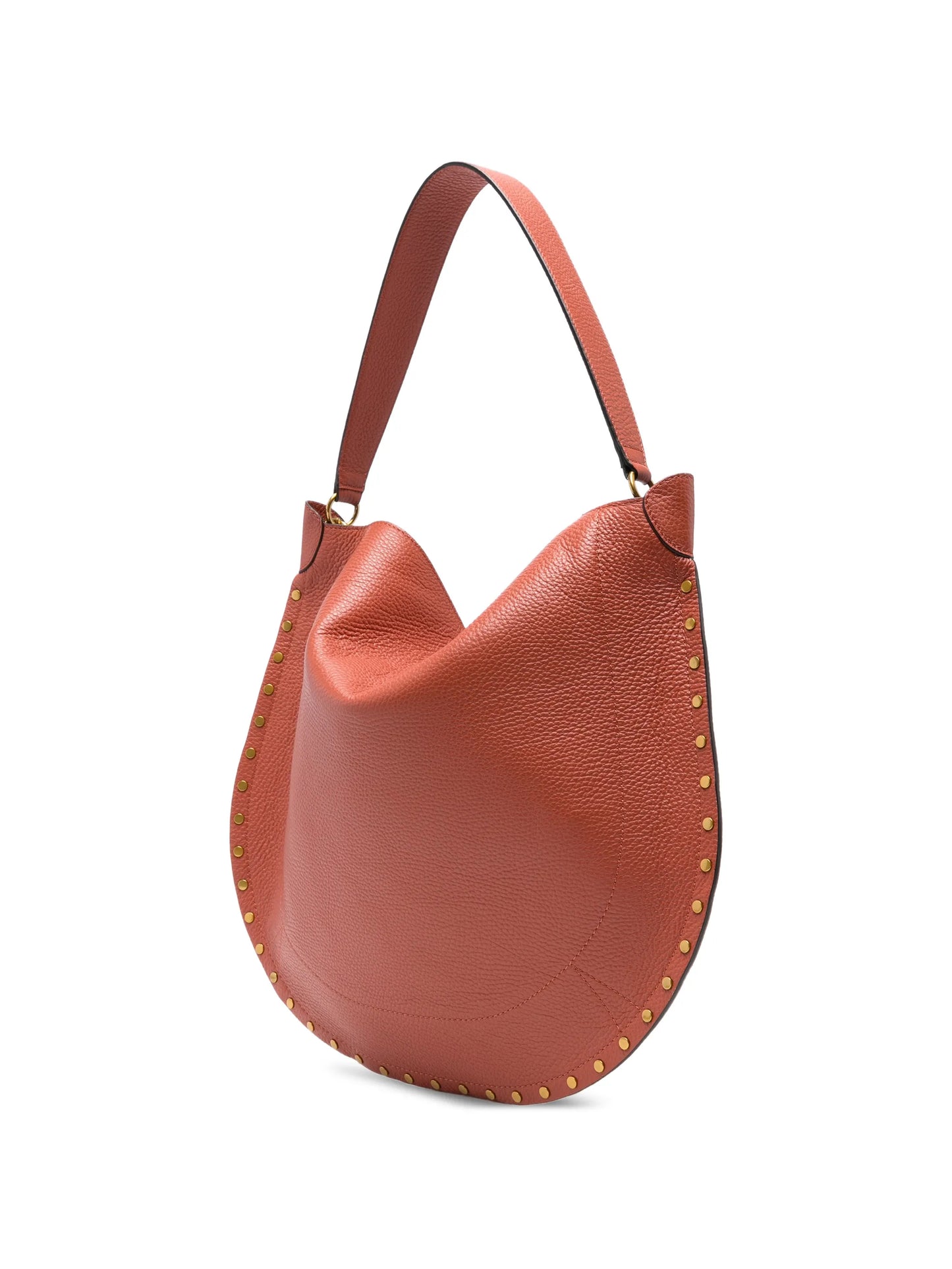 grained-leather shoulder bag