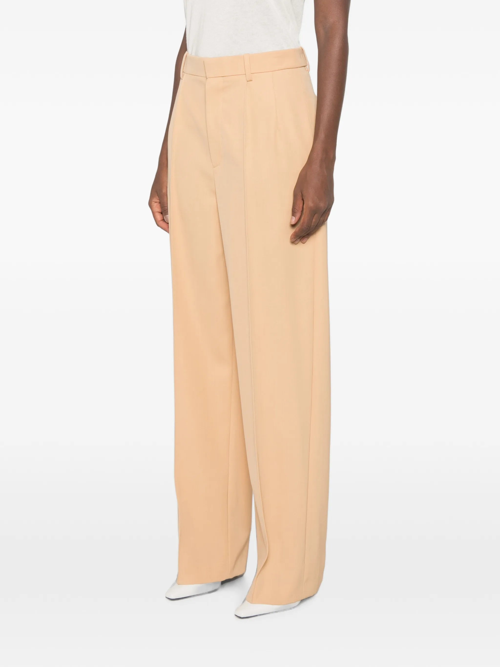 x RHW pleated palazzo pants