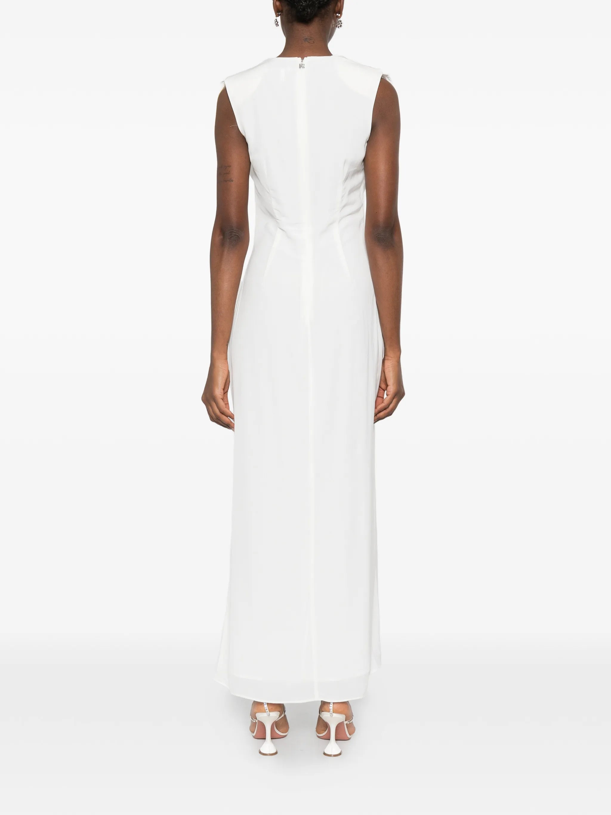 Maxi Waterfall sleeveless dress