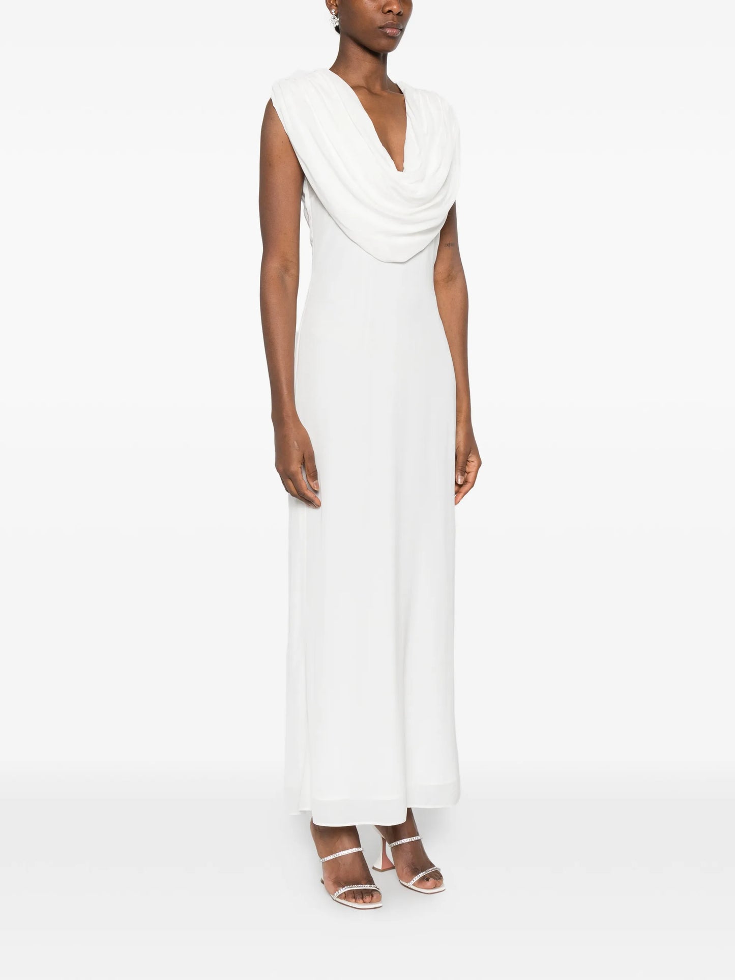 Maxi Waterfall sleeveless dress