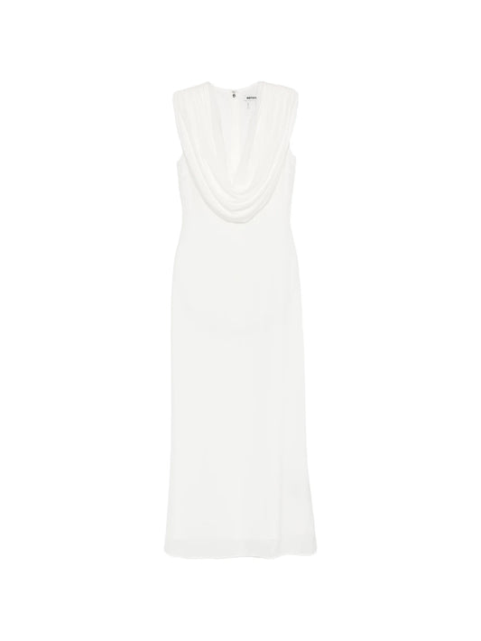 Maxi Waterfall sleeveless dress