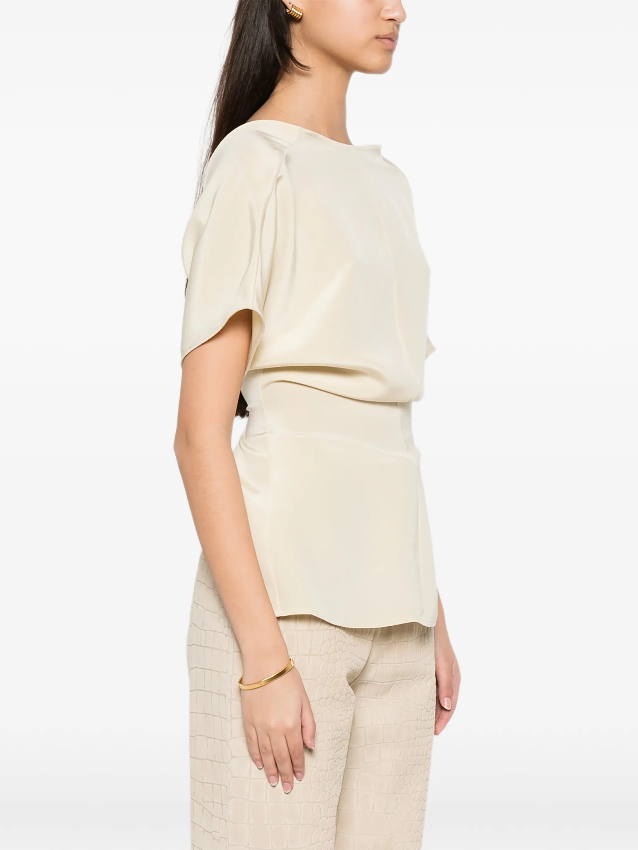 Anya boat-neck blouse