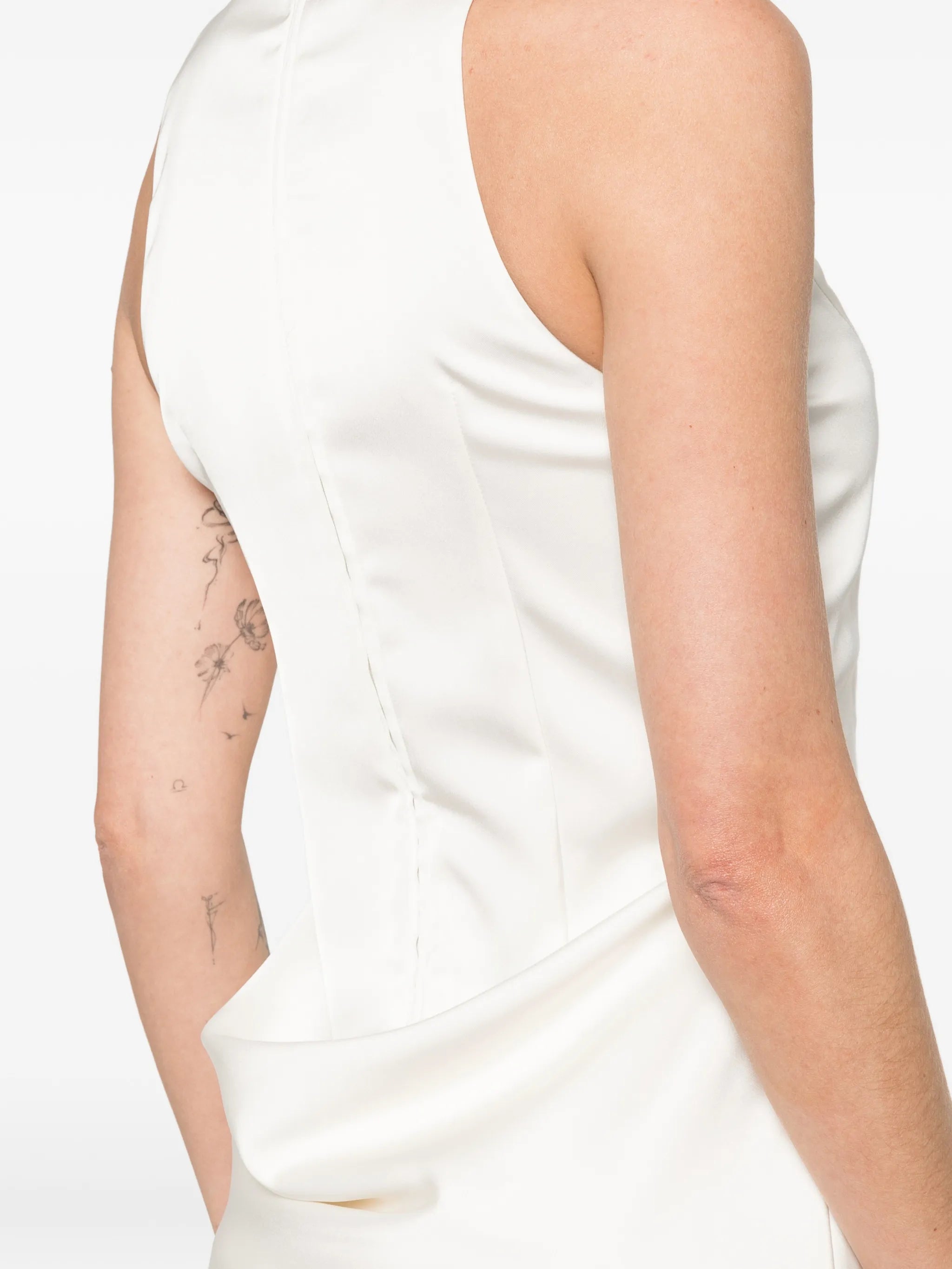 high-neck maxi dress