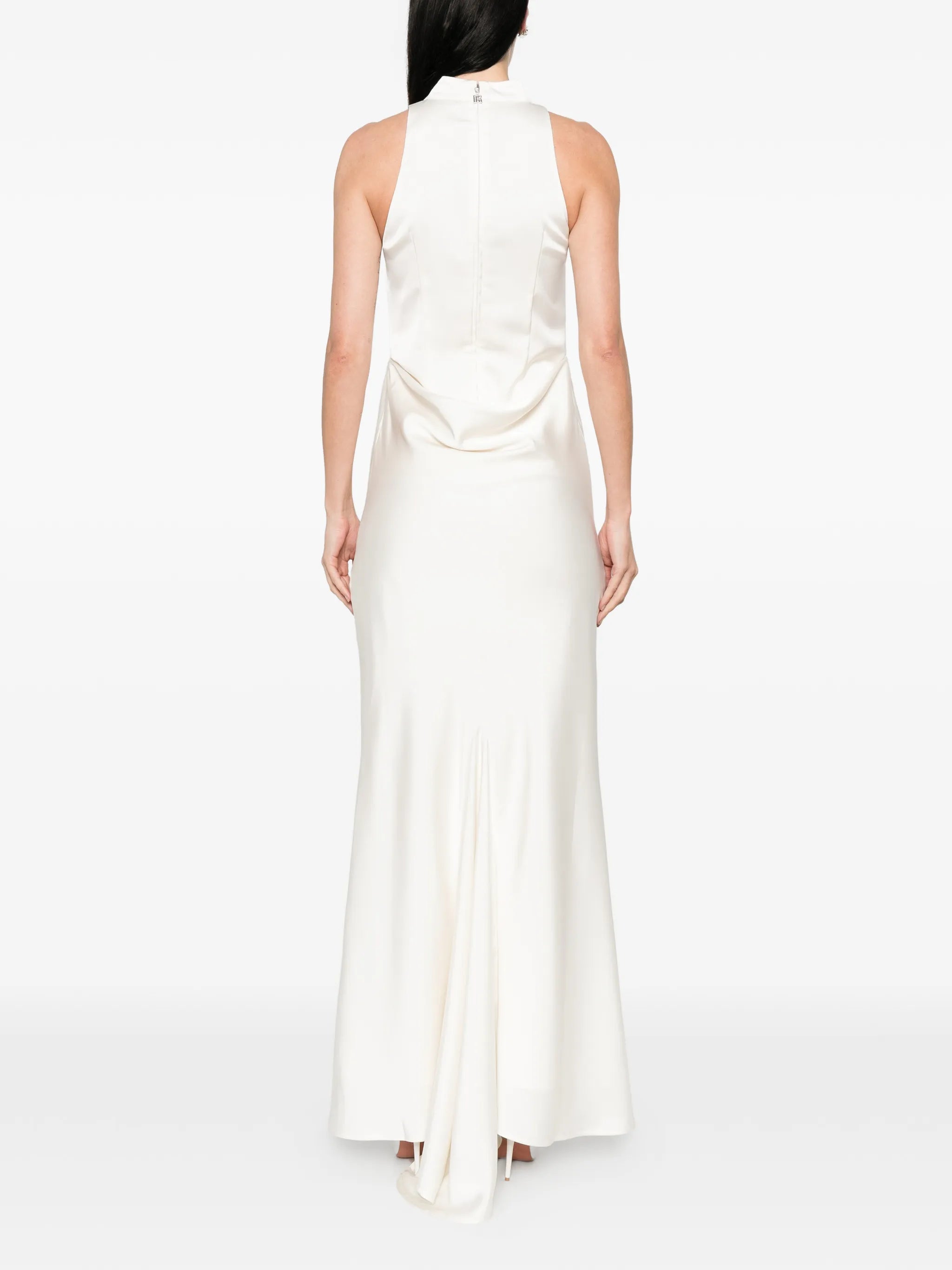 high-neck maxi dress