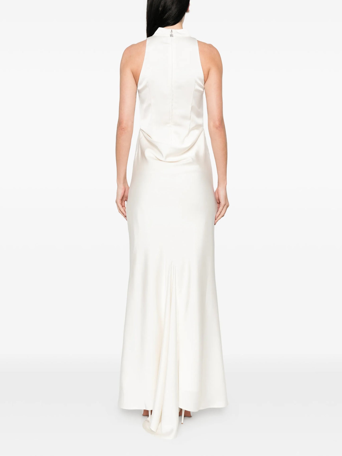 high-neck maxi dress