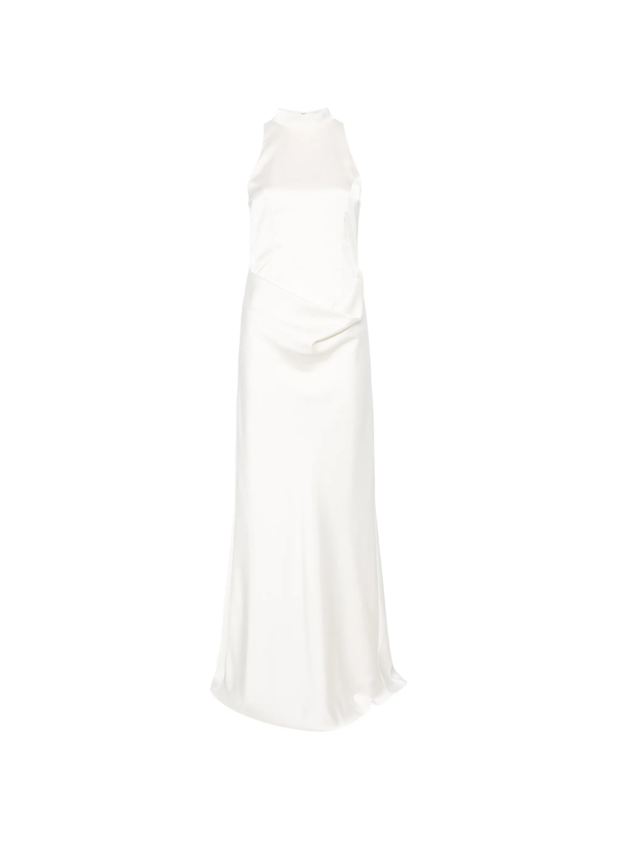 high-neck maxi dress