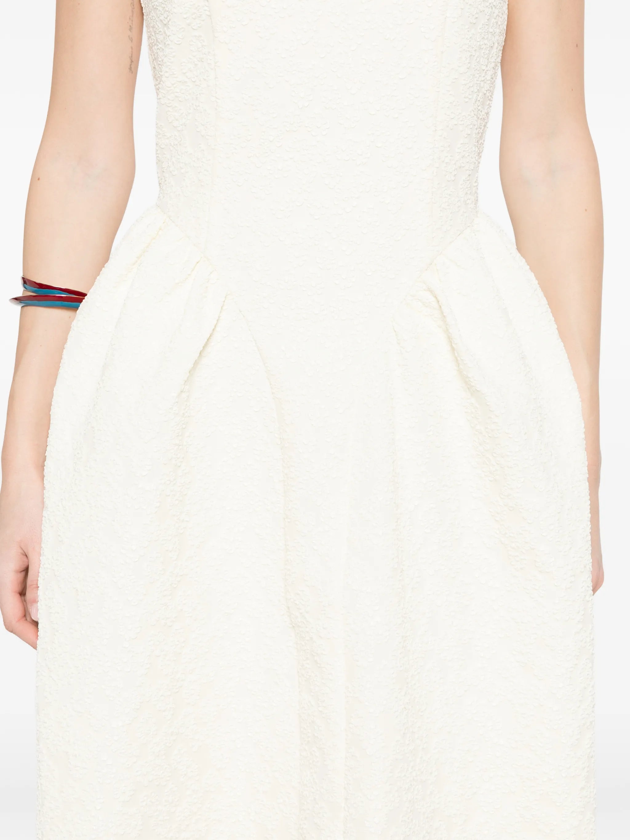 jacquard midi dress