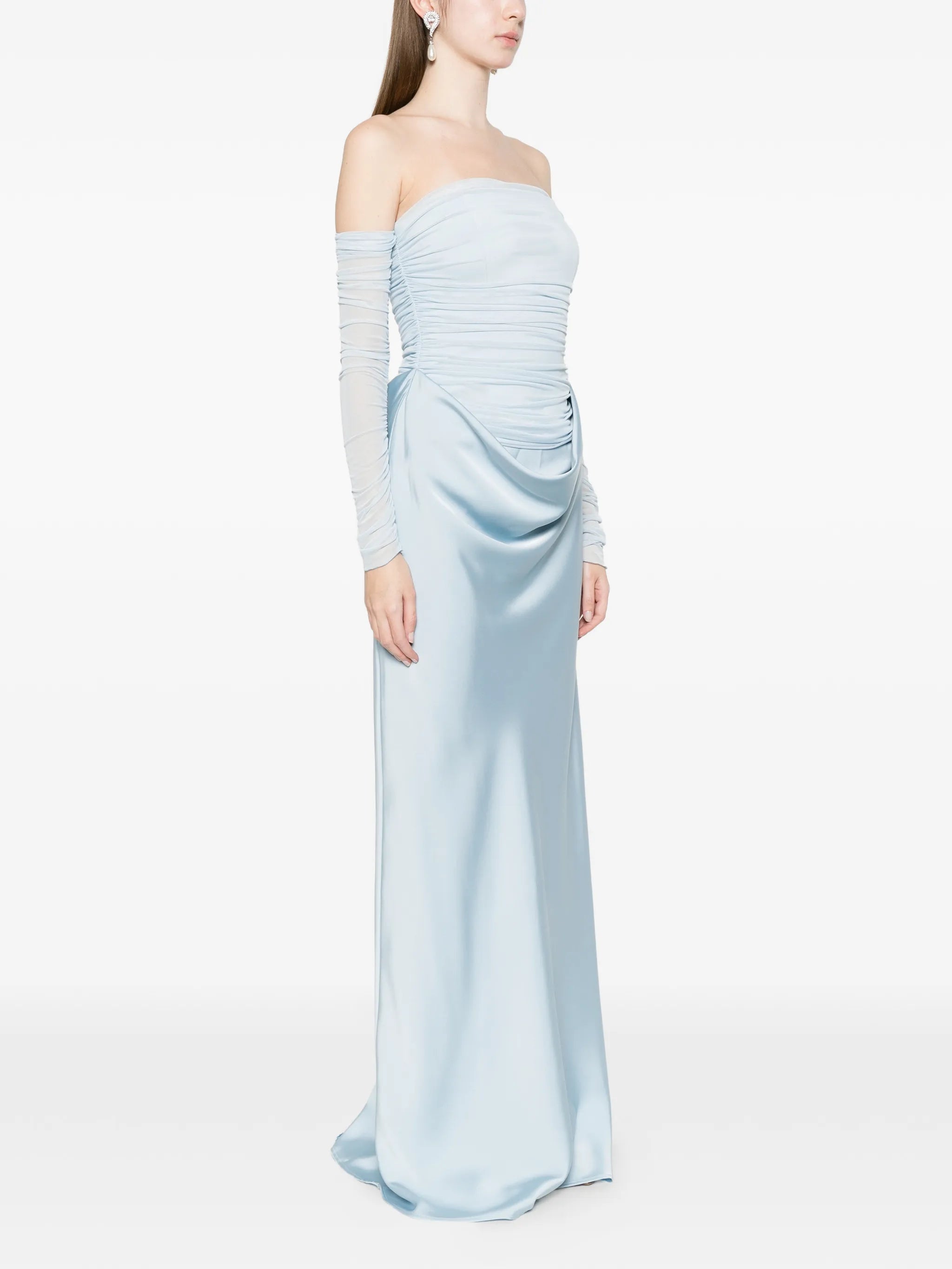 ruched maxi dress
