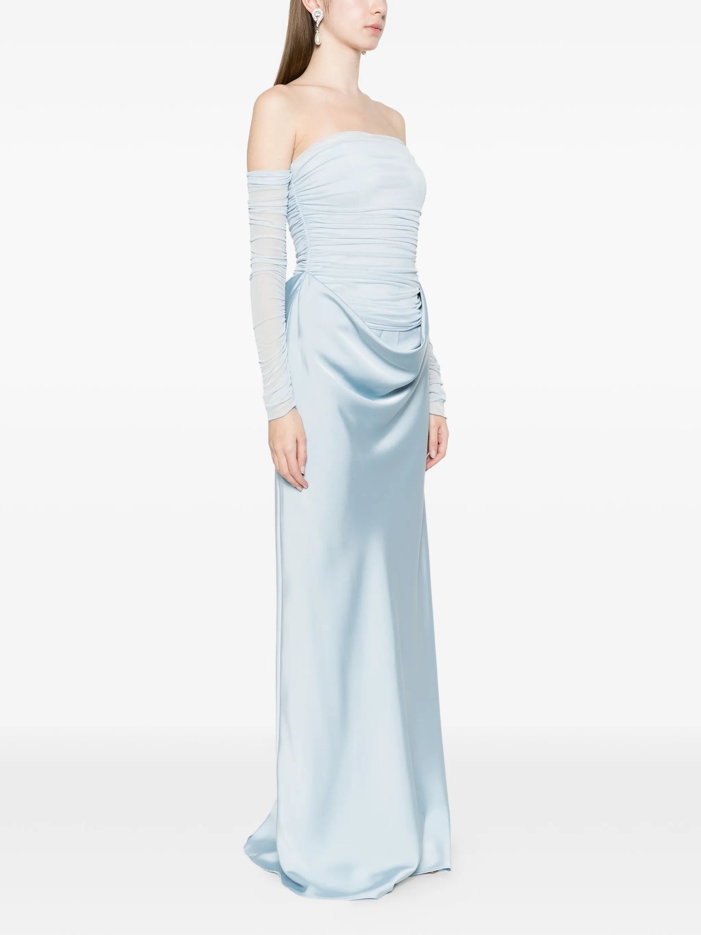 ruched maxi dress