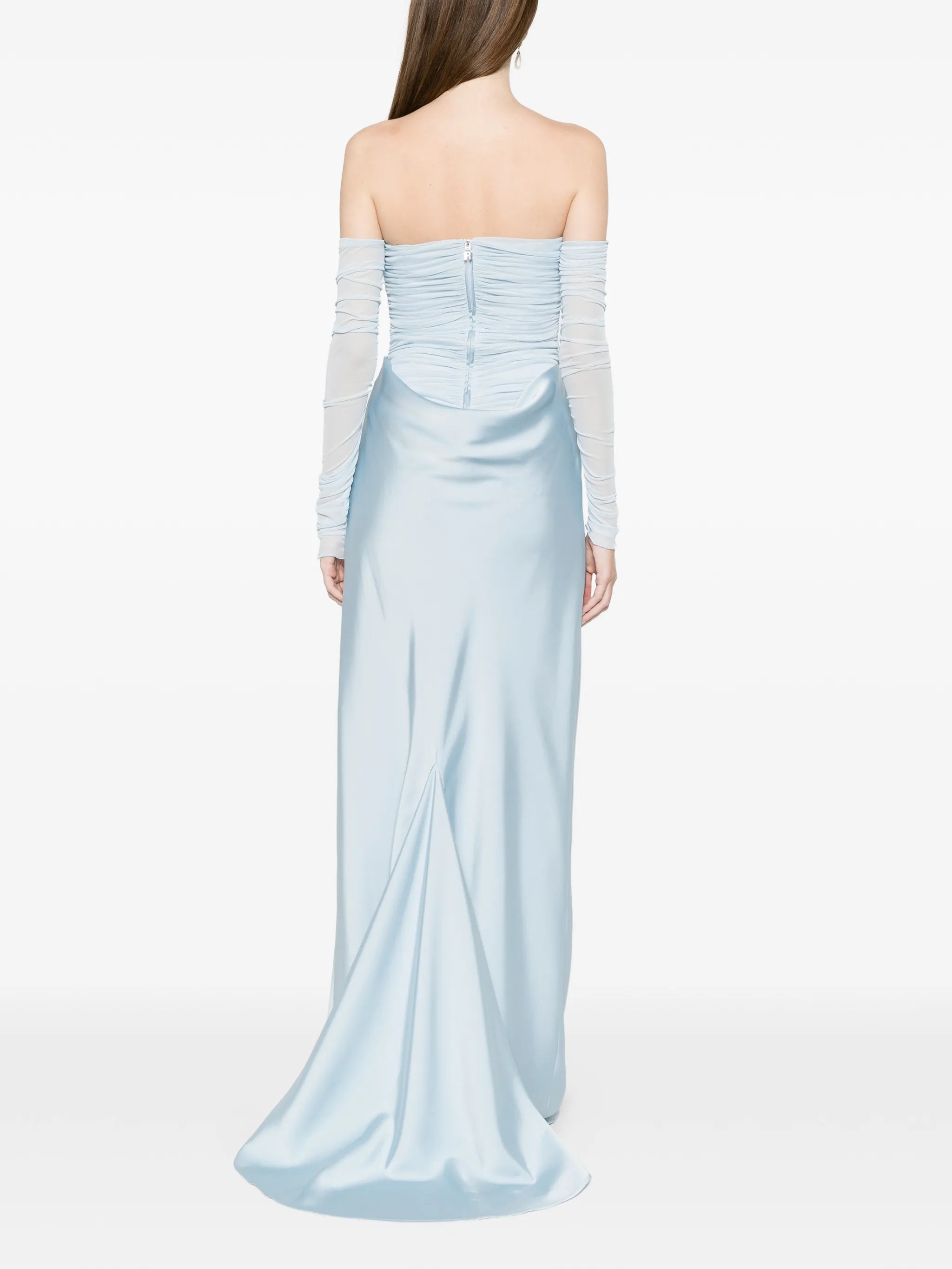 ruched maxi dress